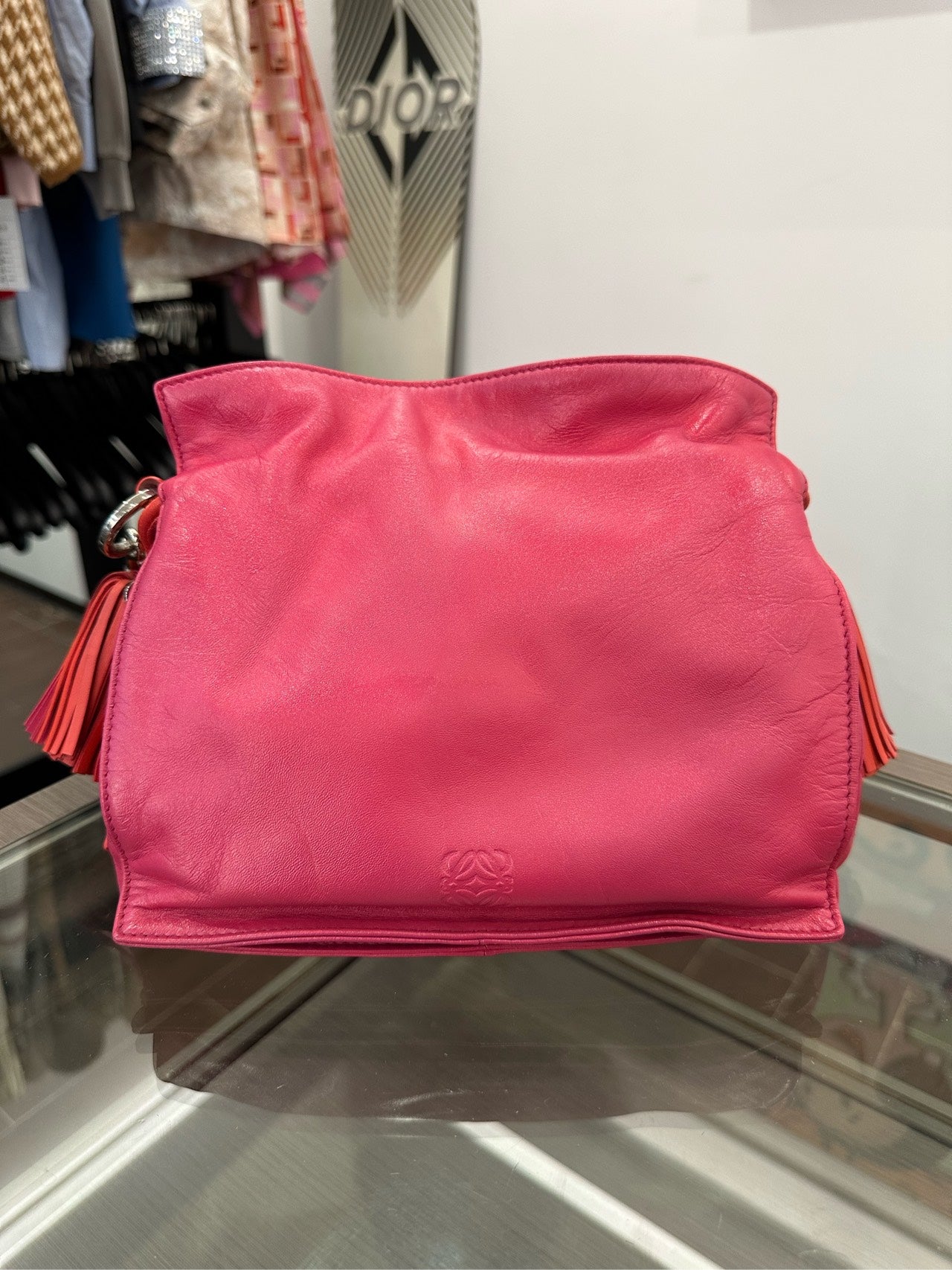 Loewe - Drawstring Tassel Bag - Nappa leather - Pink - (small)
