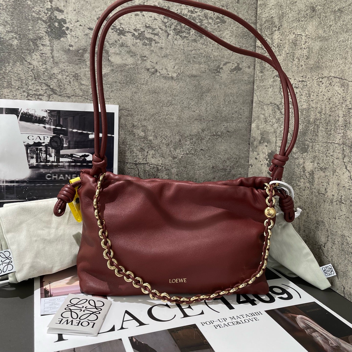 Loewe - Flamenco Purse - Leather - Burgundy - (Medium)