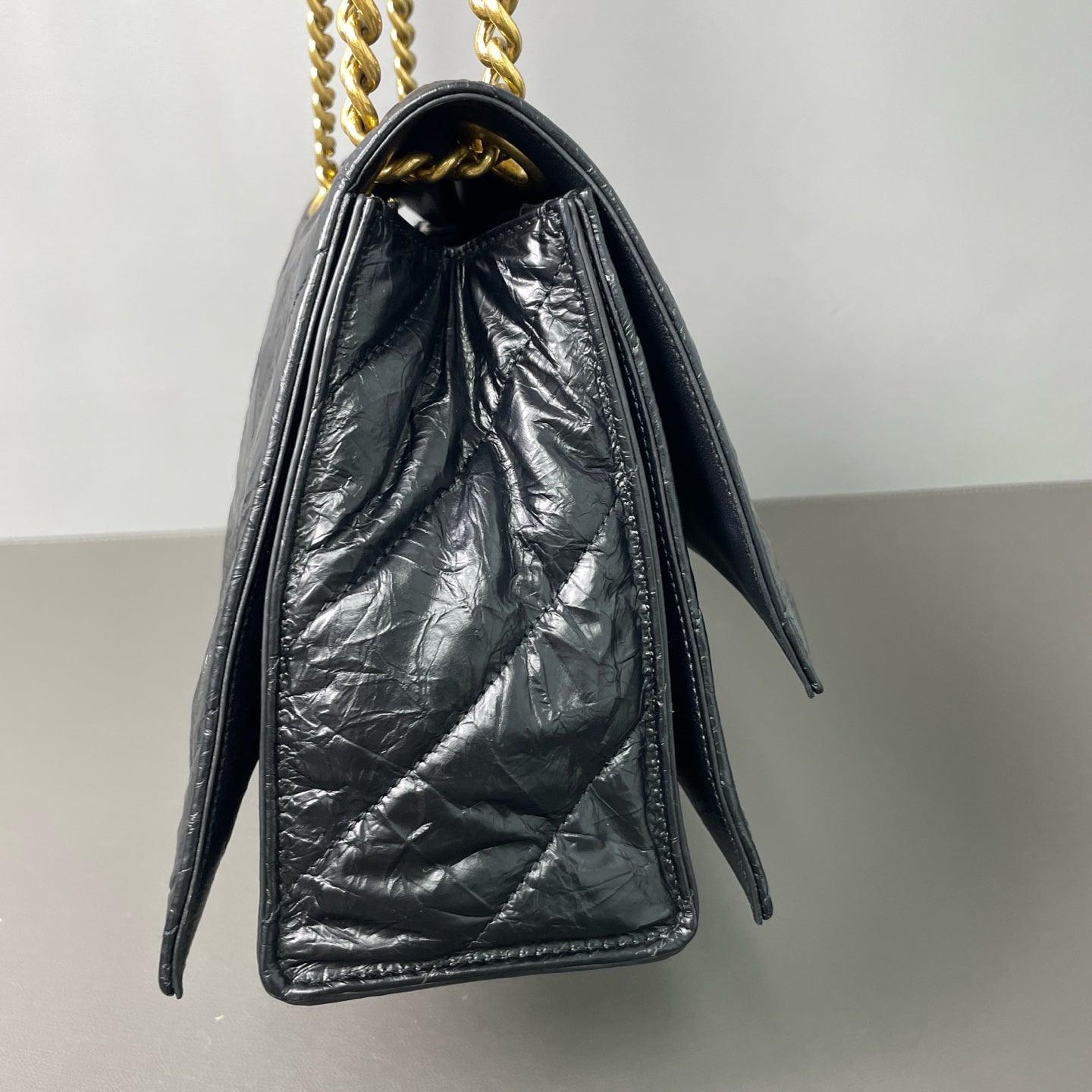 Balenciaga - CRUSH - Glazed calfskin leather - Black - (Medium)