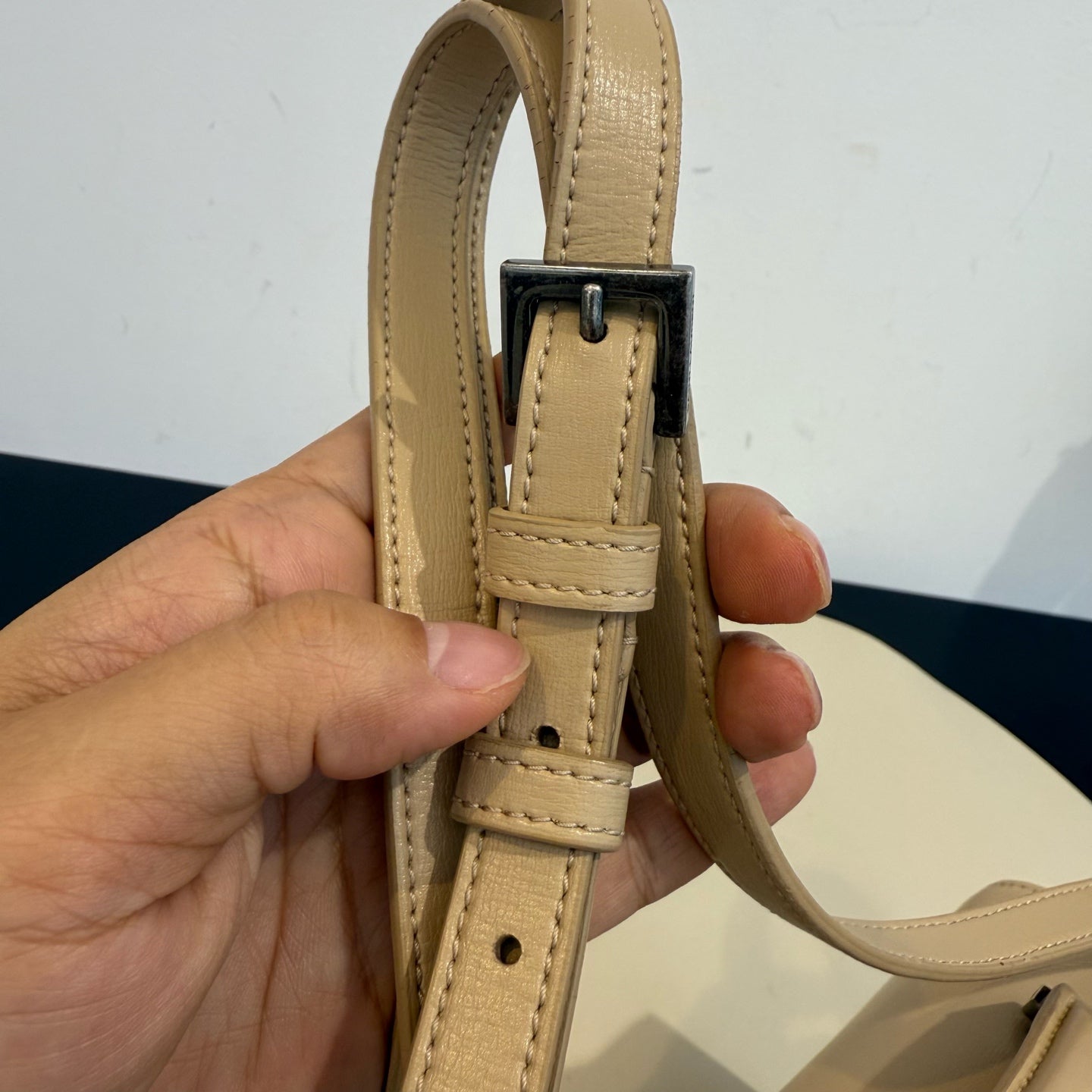 Saint Laurent - Bellechasse - Leather - Beige - (small)