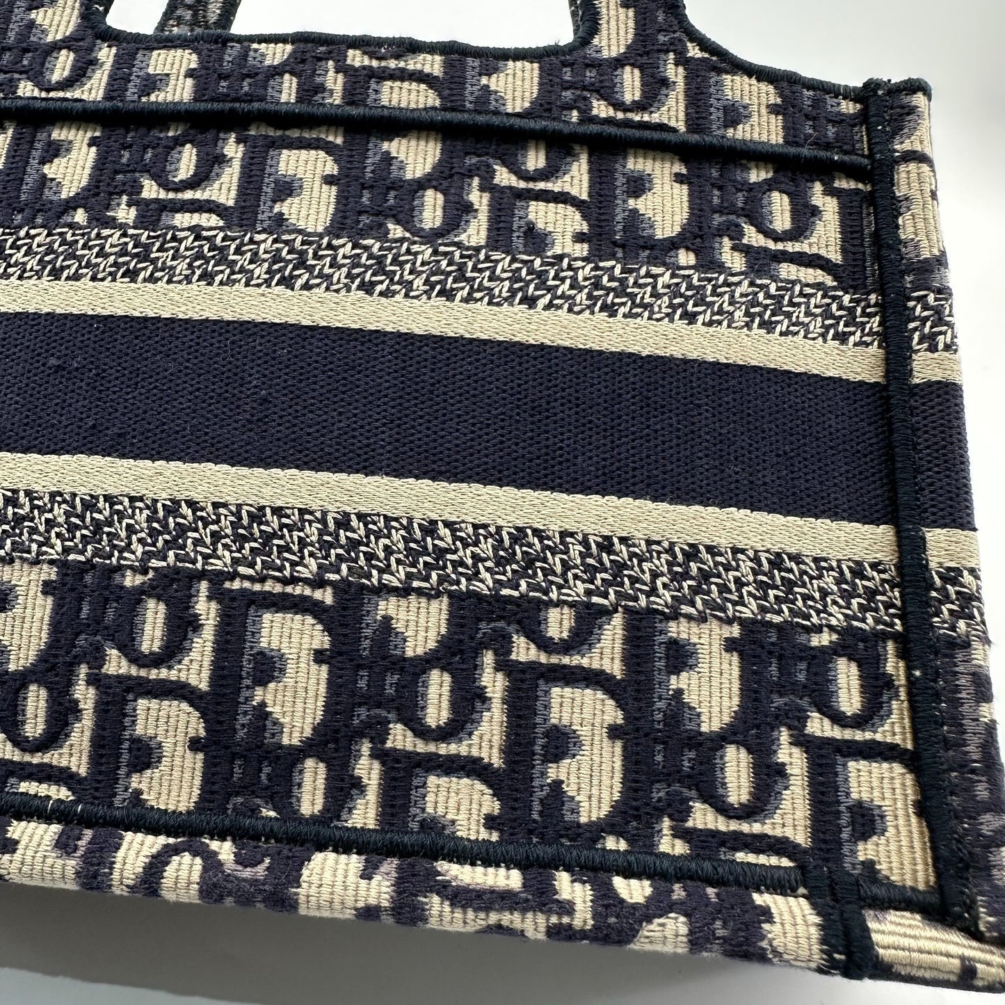 Dior - Book Tote Mini - Embroidered Canvas - Blue - (mini)