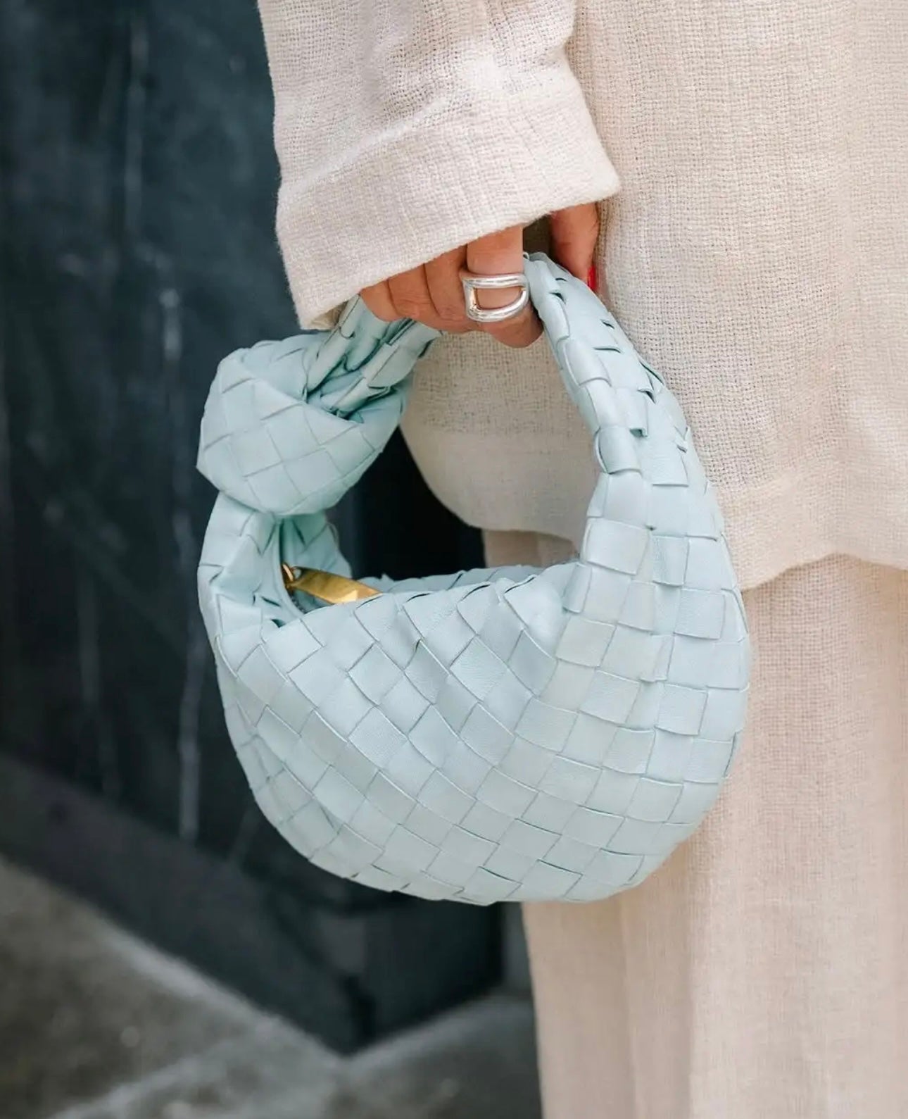 Bottega Veneta - Mini Jodie - Lambskin leather - Blue - (mini)