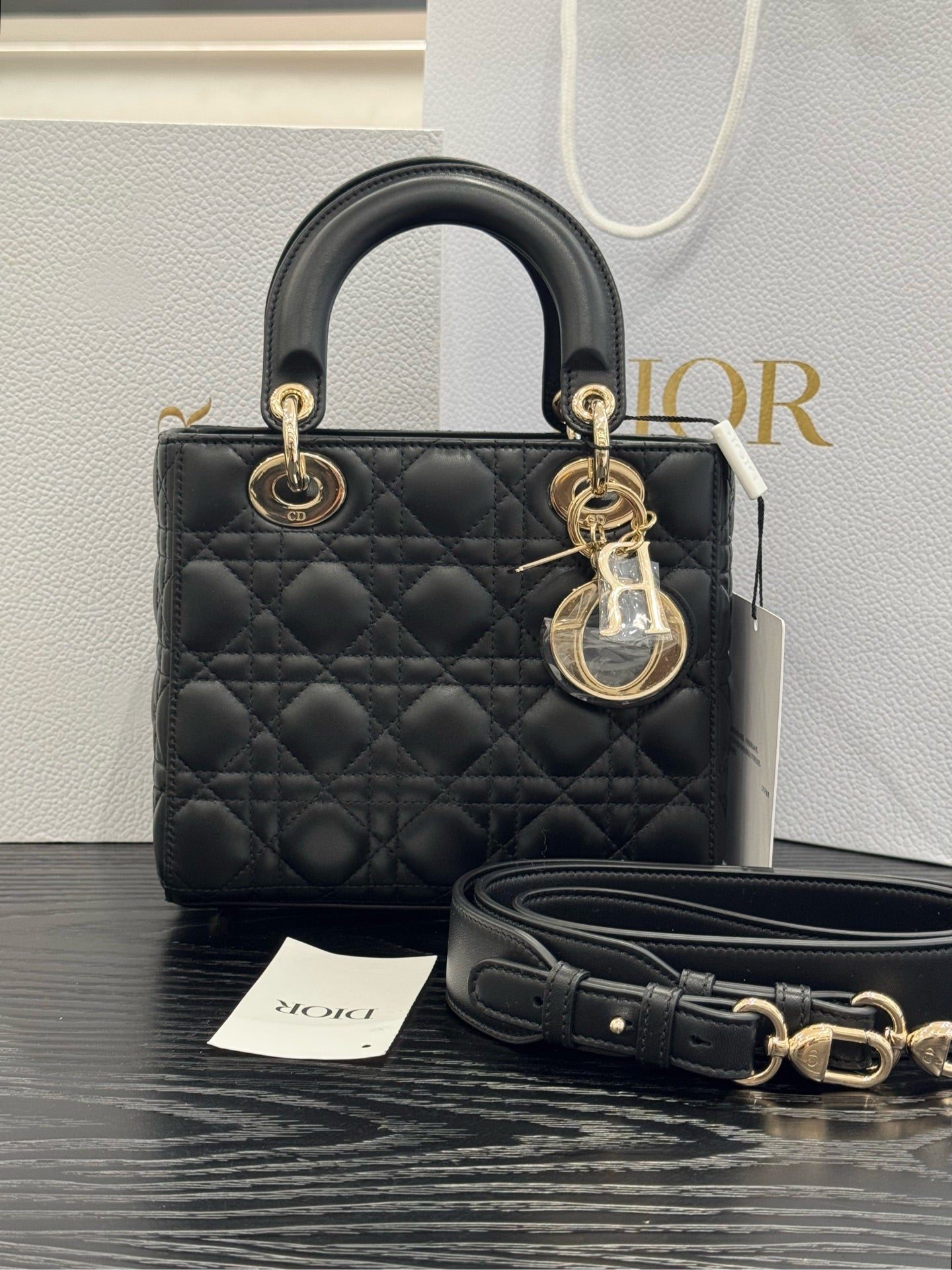 Dior - Lady Dior My ABCDior - Lambskin leather - Black - (mini)