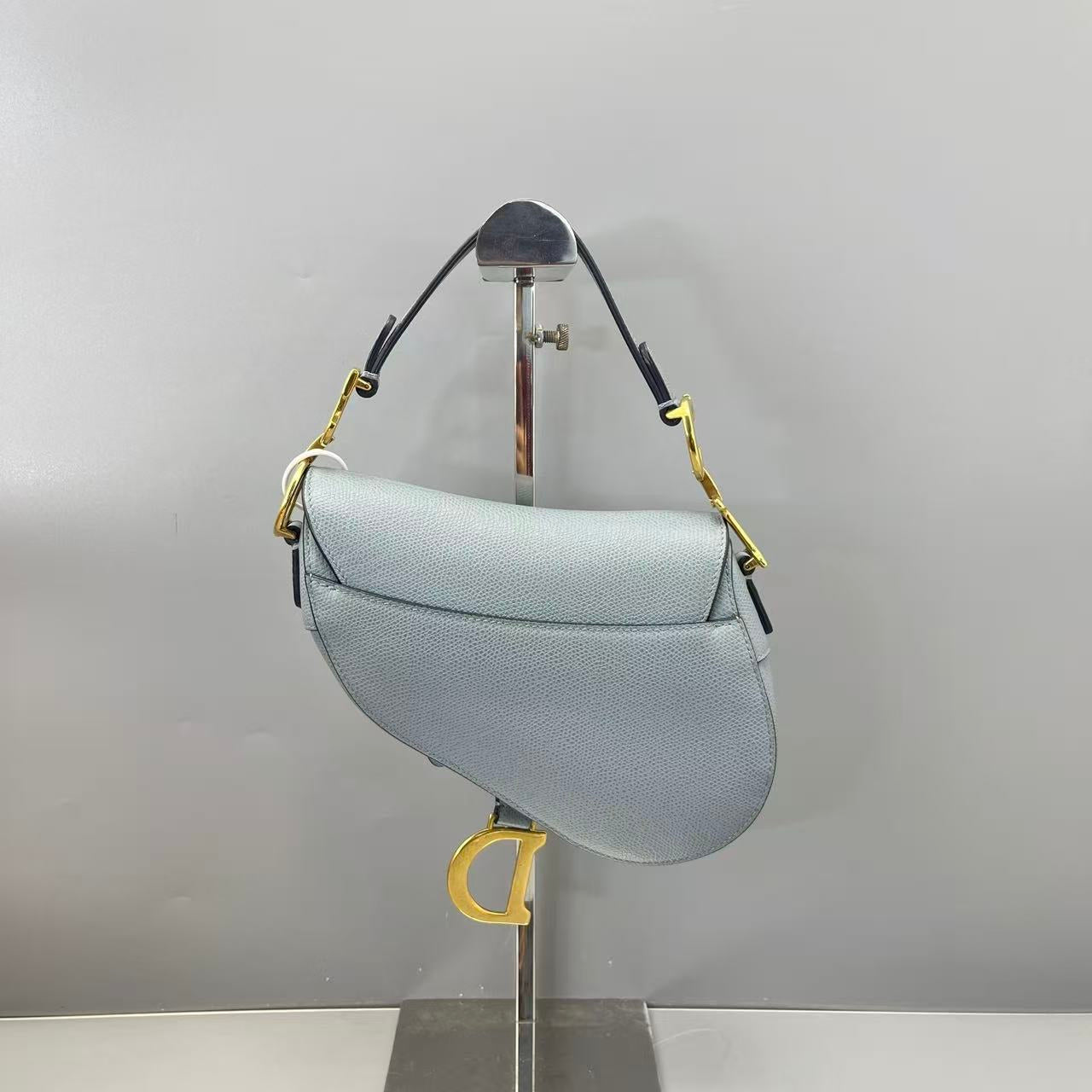 Dior - Saddle Bag - Grained calfskin leather - Blue - (mini)