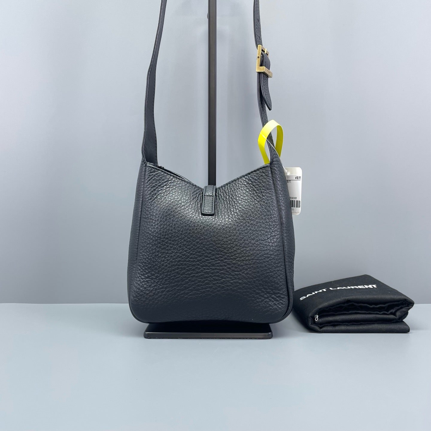 Saint Laurent - Mini Hobo Bag - Grained leather - Black with Gold-Tone Hardware - (mini)