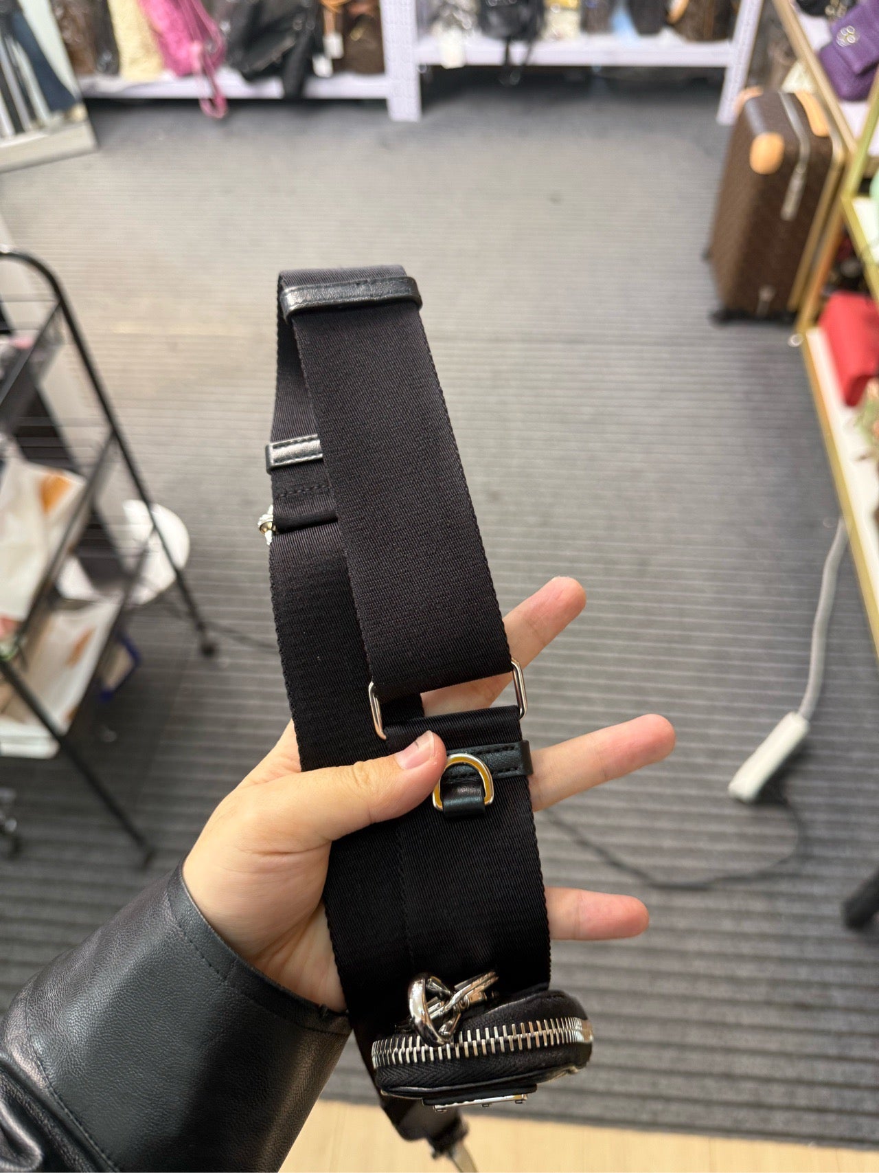 Prada - Embossed Logo Triangle Crossbody Bag - Smooth leather with fabric strap - Black - (medium)