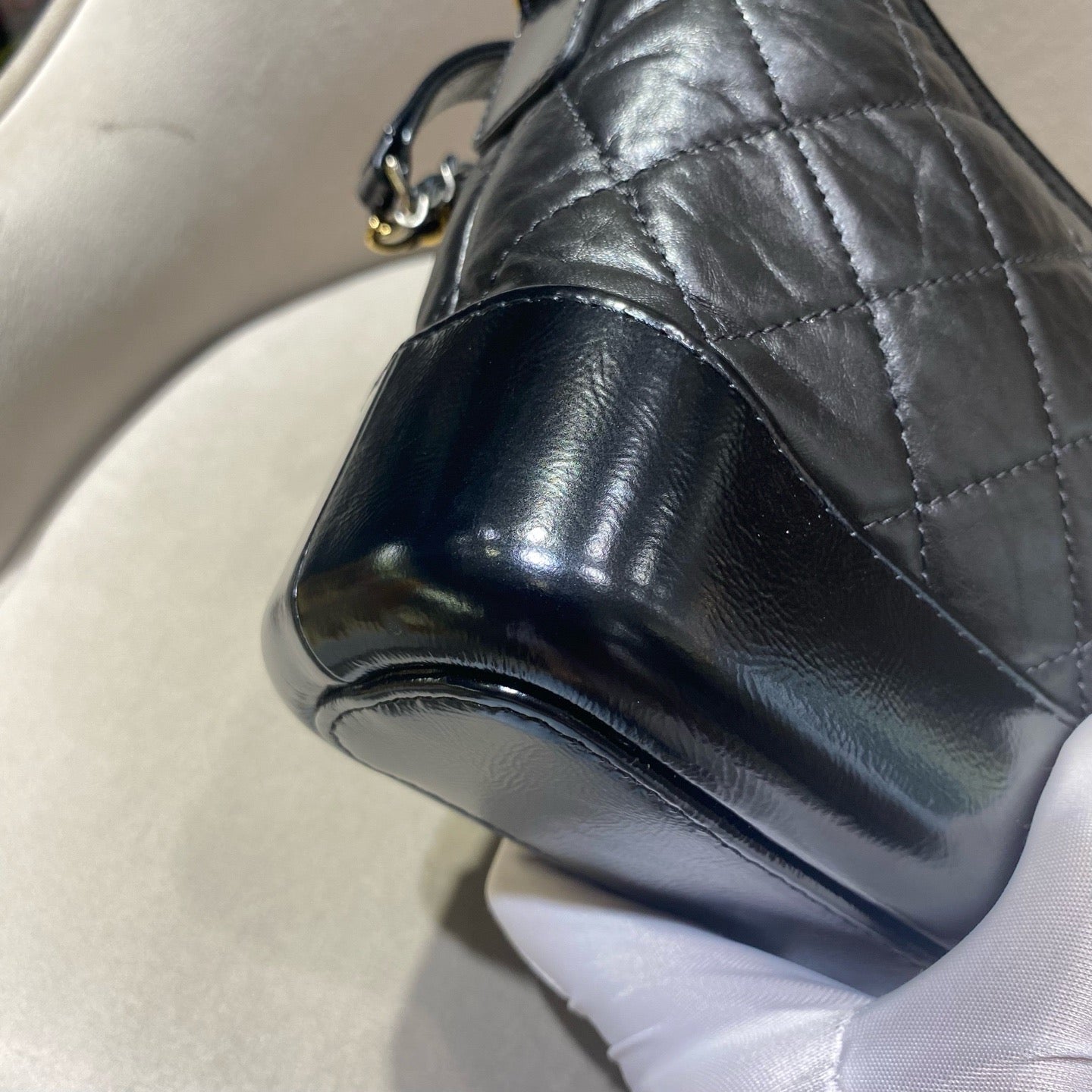 Chanel - Gabrielle Hobo Bag Small - Aged calfskin and smooth calfskin leather - Black - (small)