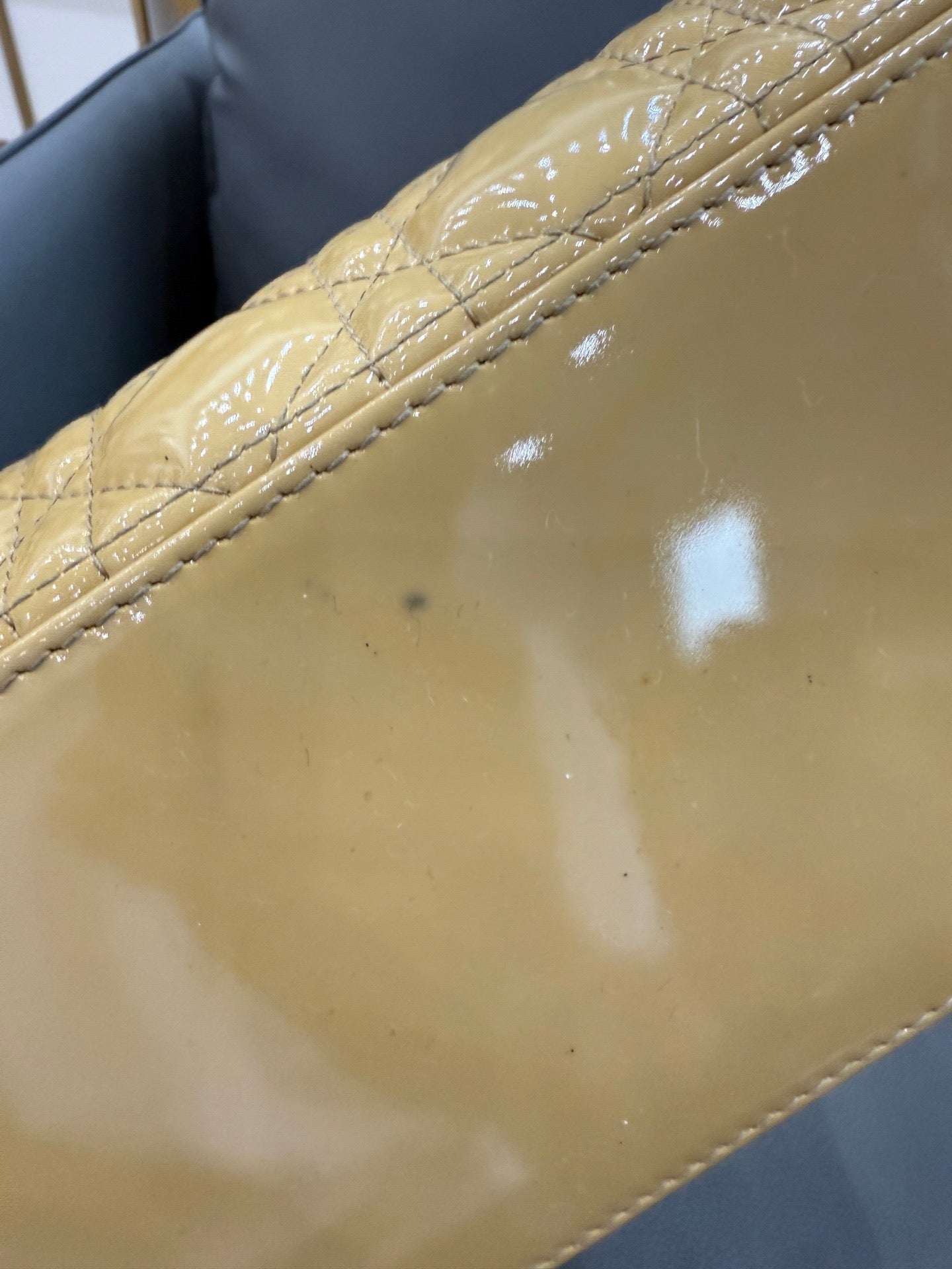 Dior - Lady Dior - Patent leather - Beige - (Medium)