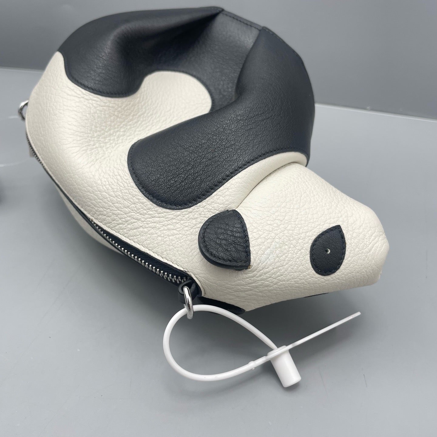 LOEWE - Panda Crossbody Bag - Pebbled leather - Black and White - (mini)