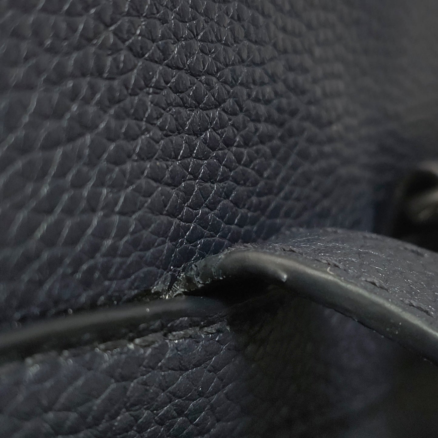 Prada - Grained Leather Drawstring Flap Backpack - Leather - Navy - (Medium)