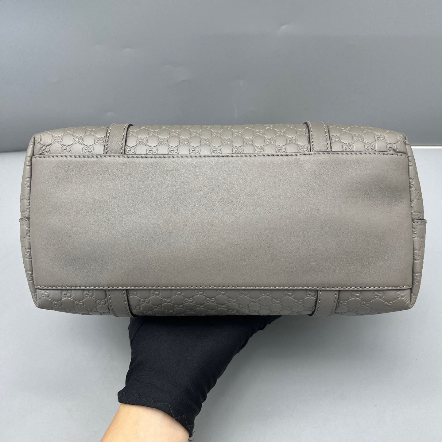 Gucci - Microguccissima Boston Bag - Leather - Grey - (medium)