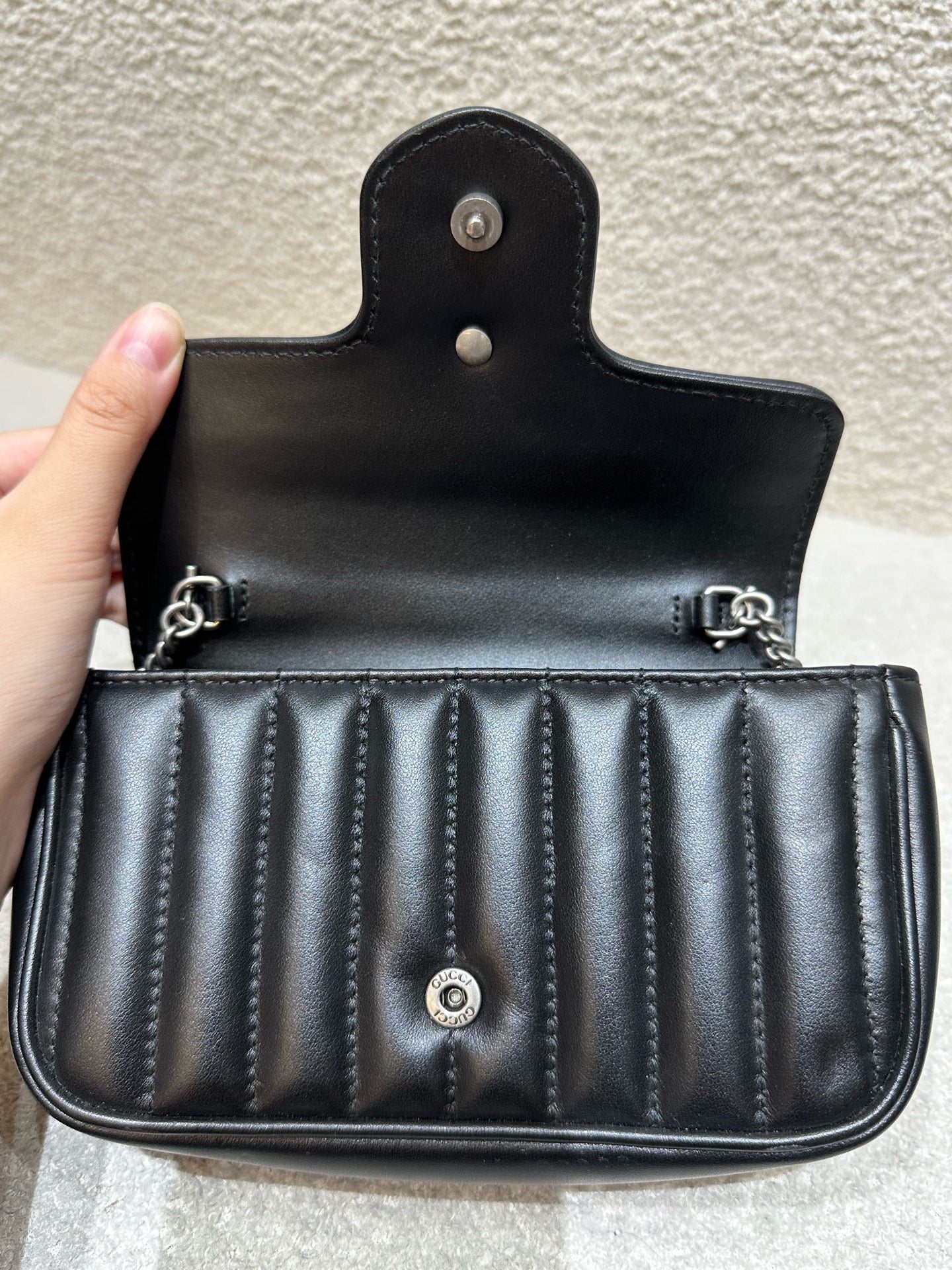 Gucci - Marmont Super Mini - Quilted leather - Black - (mini)