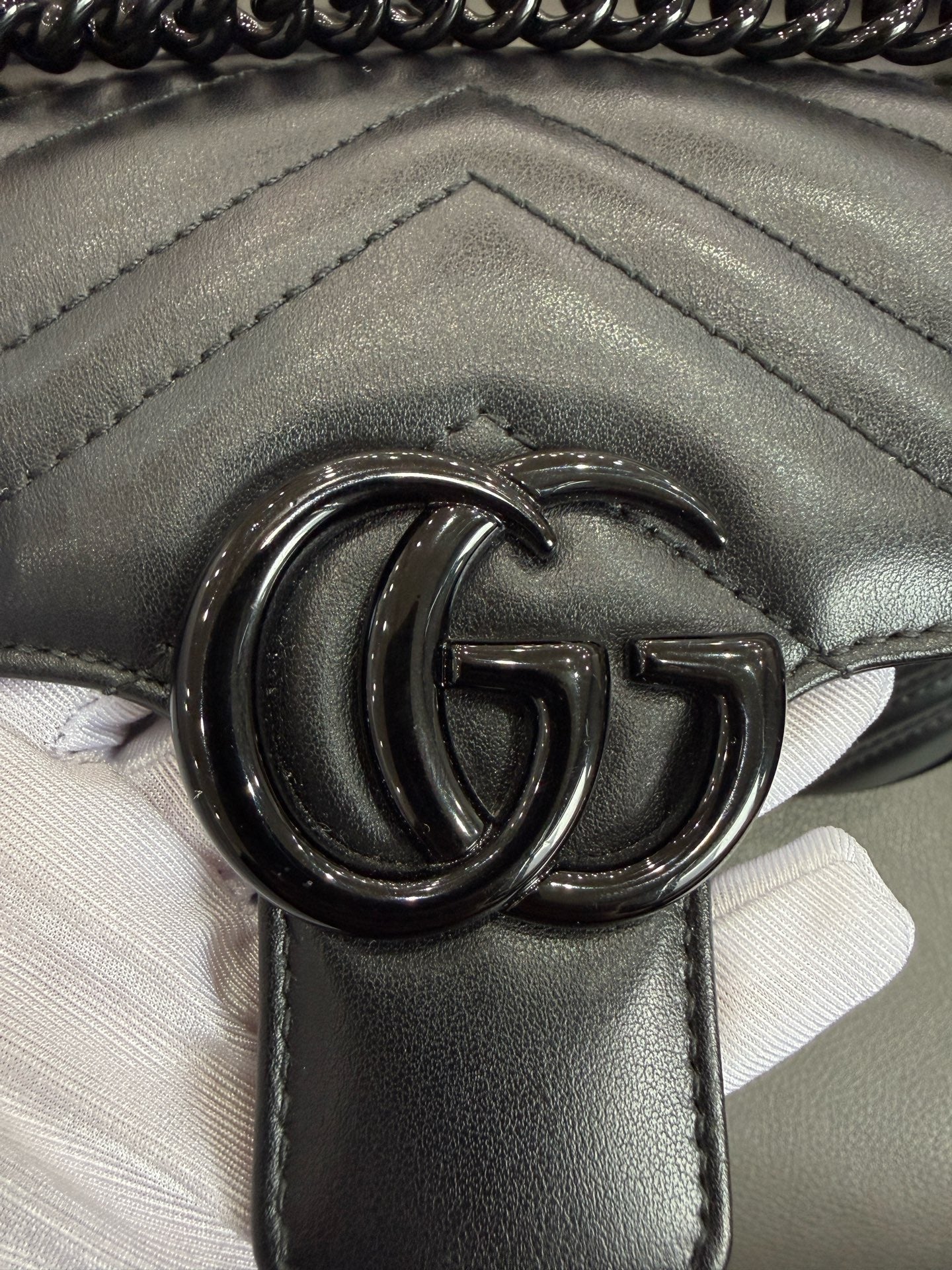 Gucci - GG Marmont Matelassé Mini Bag - Leather - Black - (Mini)