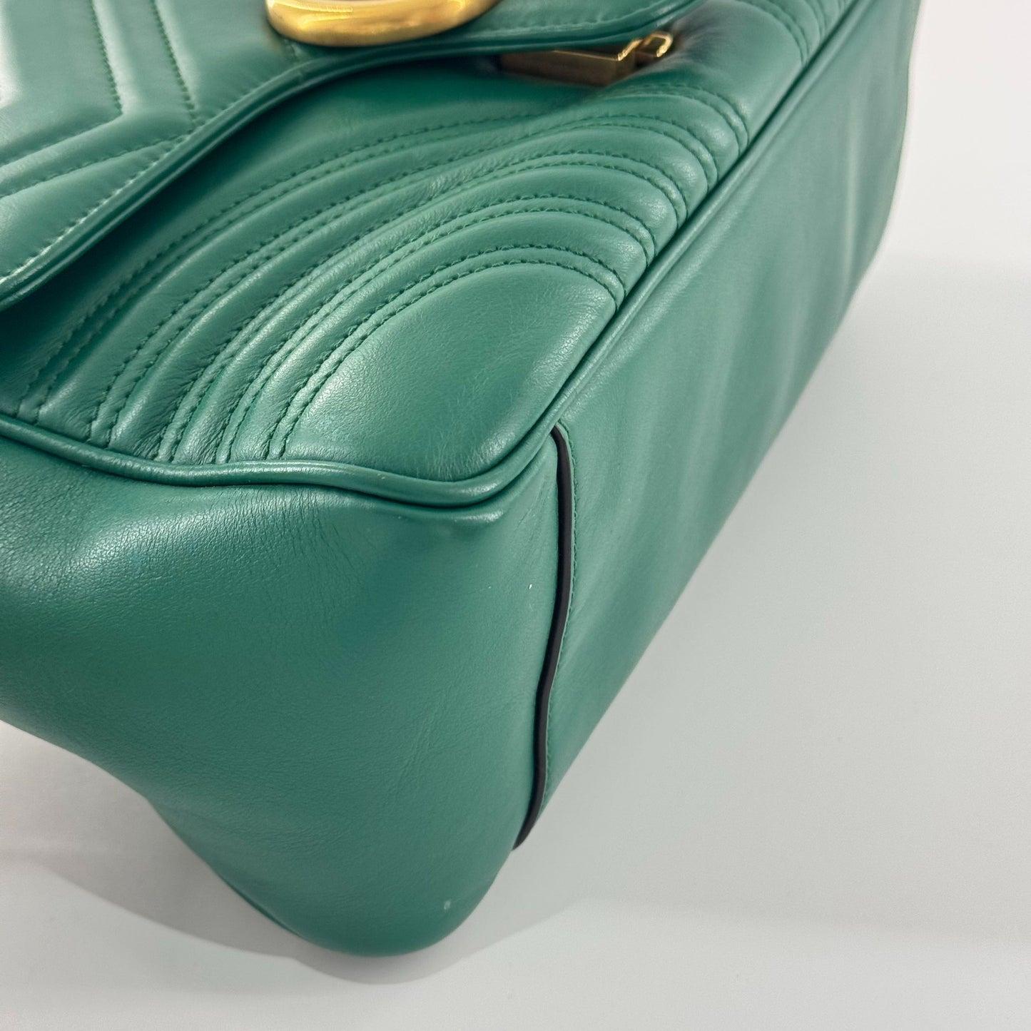 Gucci - Marmont Top Handle - Leather - Green - (medium)