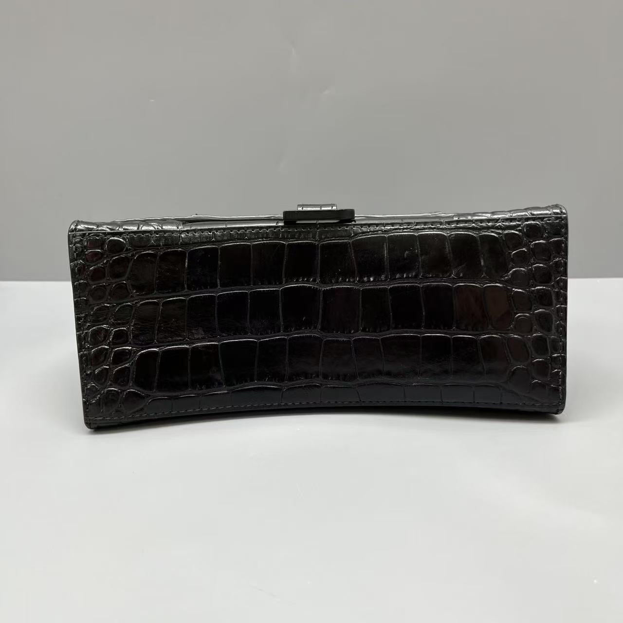 Balenciaga - Hourglass Top Handle Bag - Leather - Black - (Small)