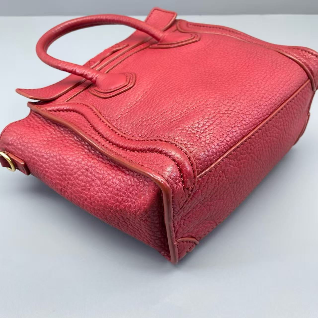 Celine - Luggage Nano - Grained calfskin leather - Red - (mini)