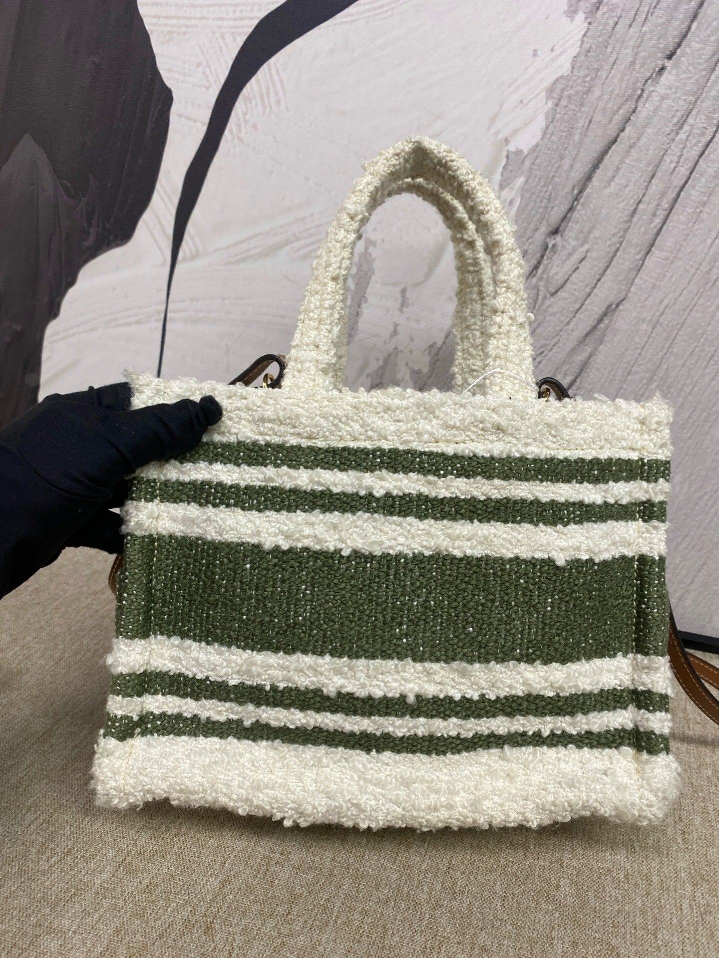 Celine - Small Vertical Cabas Triomphe Tote - Wool felt and Leather - Multicolour - (Small)
