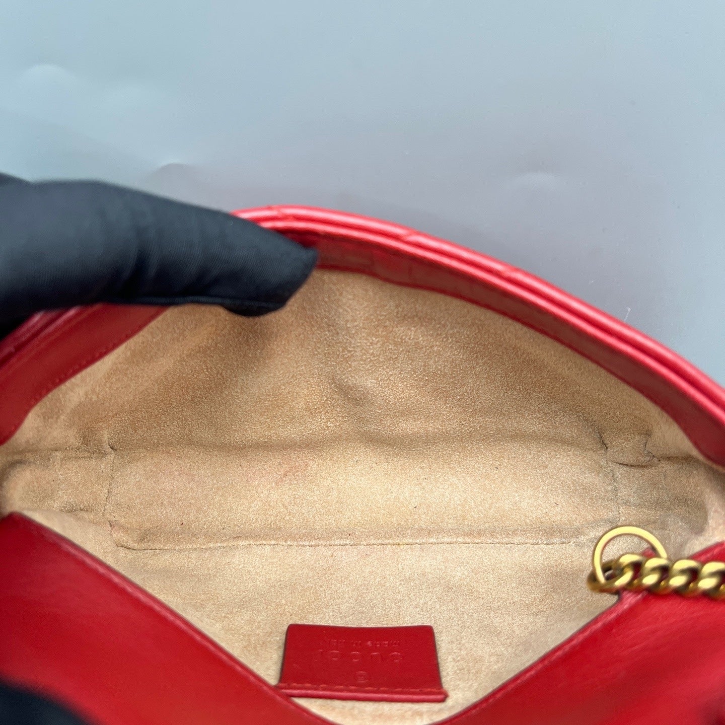 Gucci - Marmont Super Mini Bag - Leather - Red - (mini)