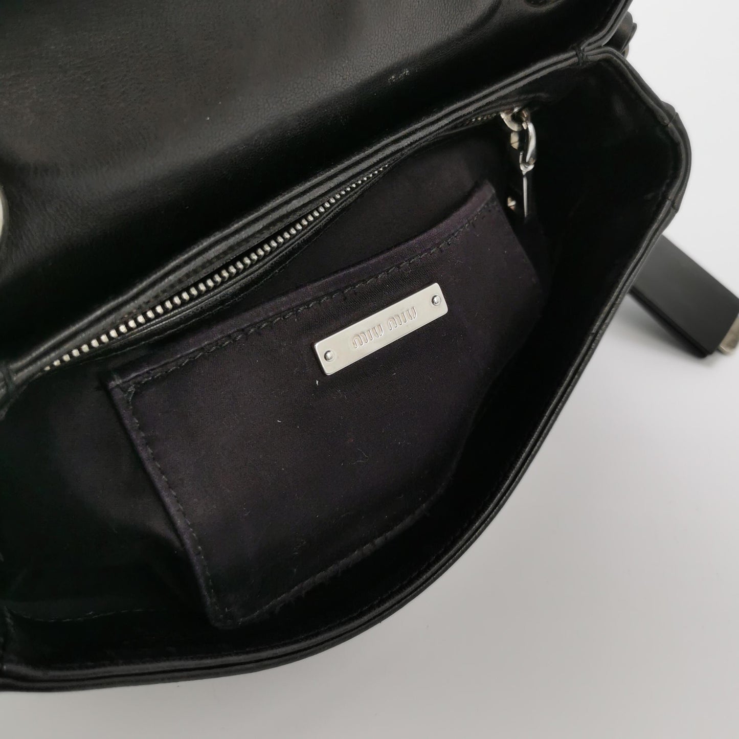 Miu Miu - Matelassé Shoulder Bag 5BD047-N88-F0002 - Lambskin leather - Black - (small)