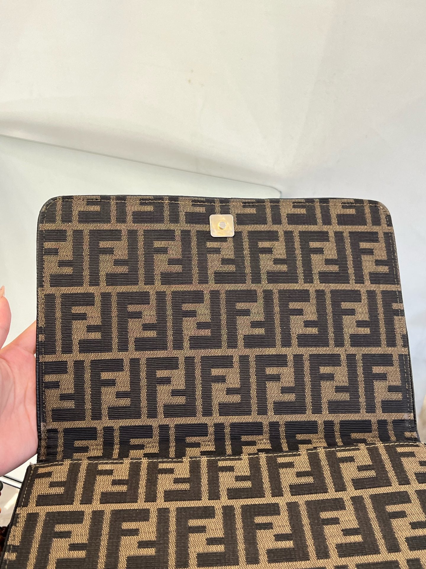 Fendi - Vintage Double-Sided Zucca Shoulder Bag - Zucca canvas and textured leather - Brown - (small)