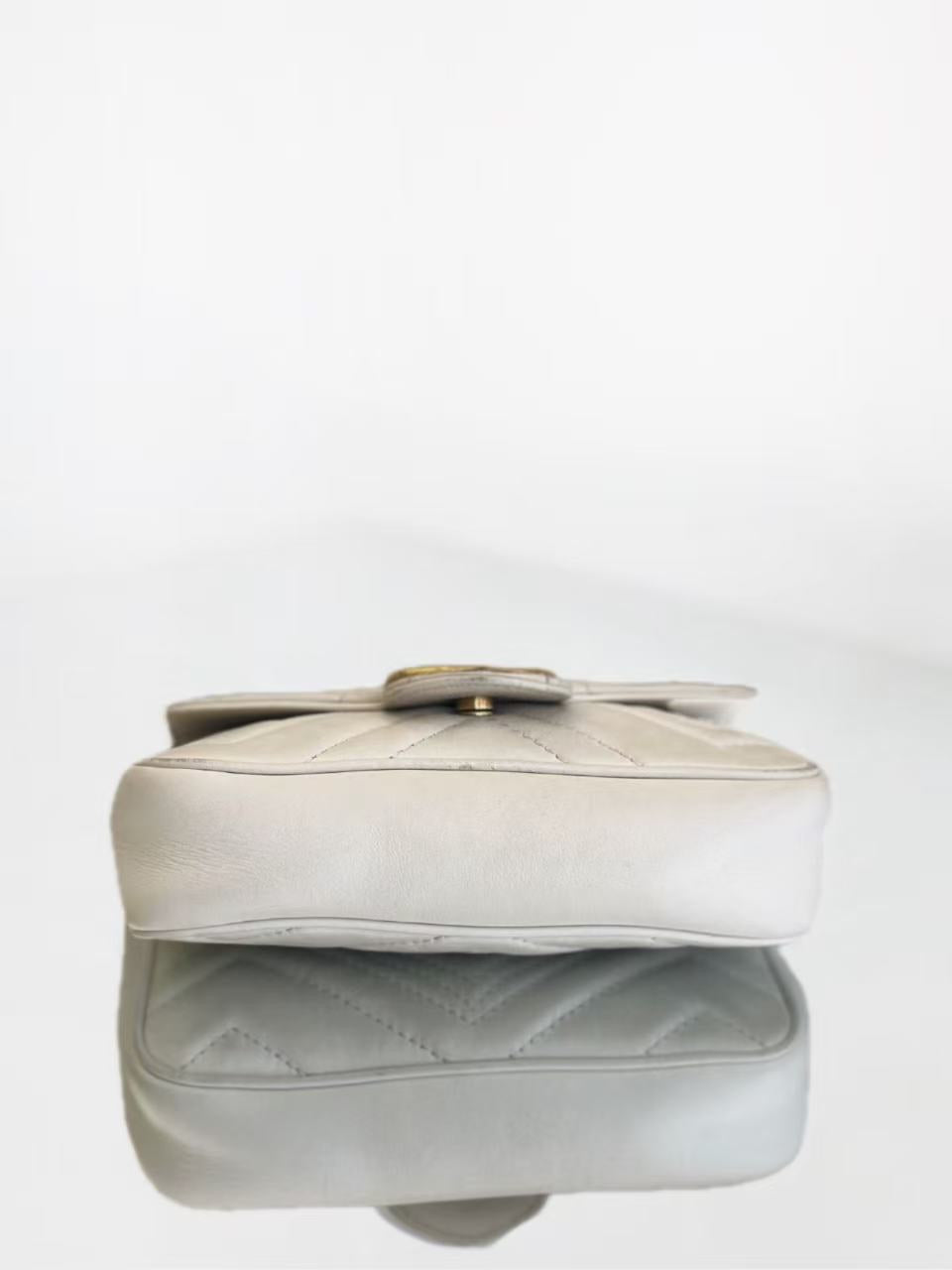 Gucci - Marmont Mini Chain Bag - Leather - White - (mini)