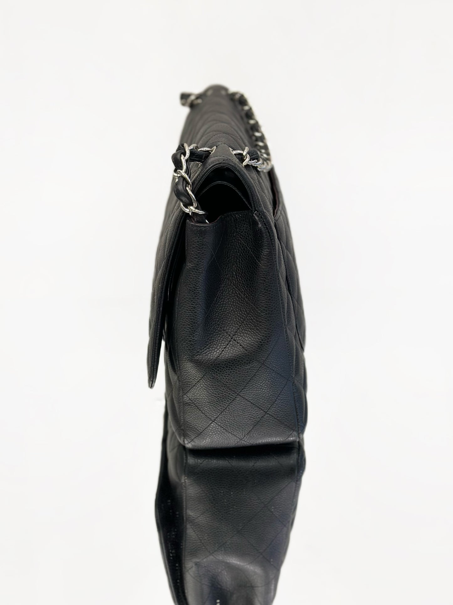 Chanel - Classic Flap Maxi - Leather - Black - (Large)