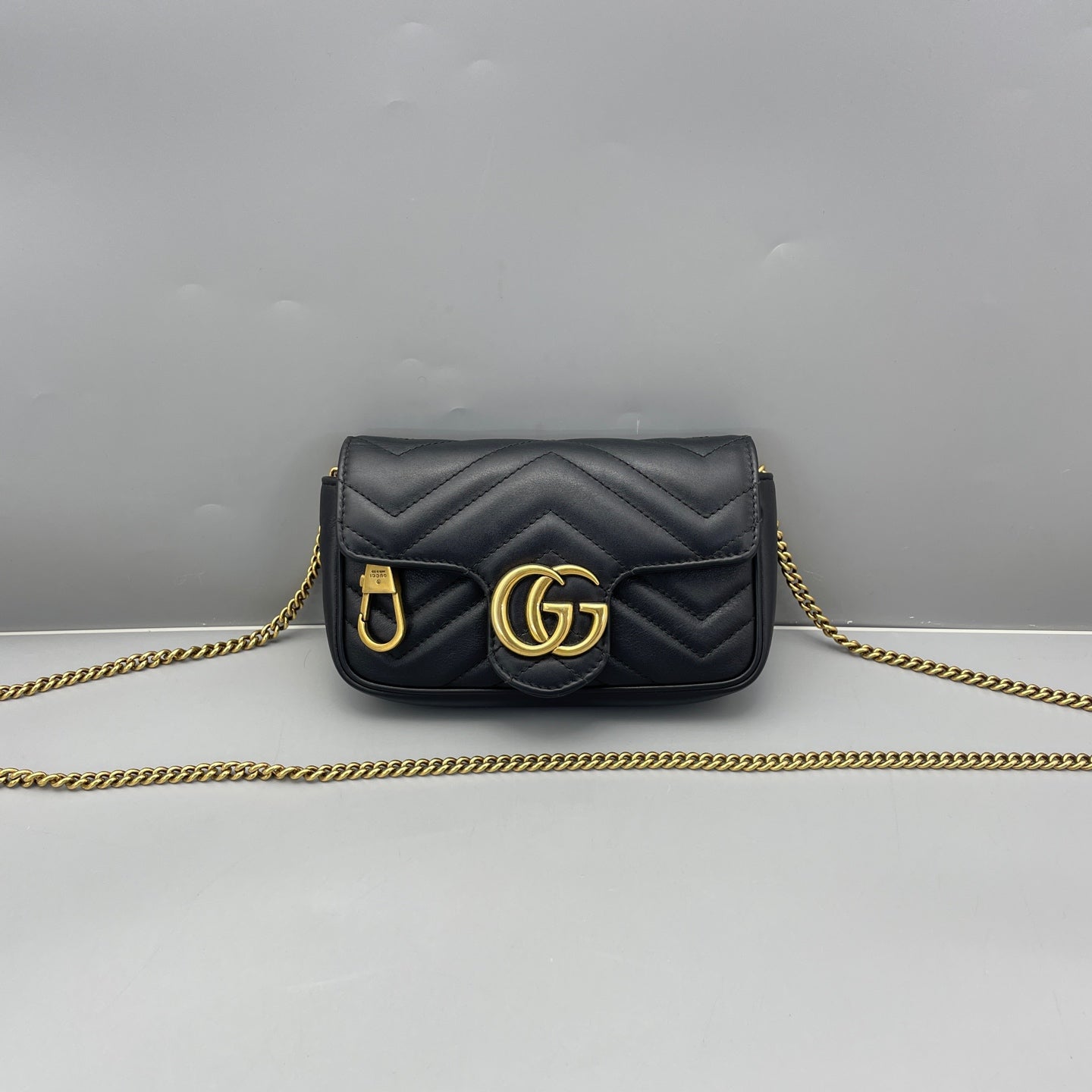 Gucci - GG Marmont Super Mini - Leather - Black - (mini)