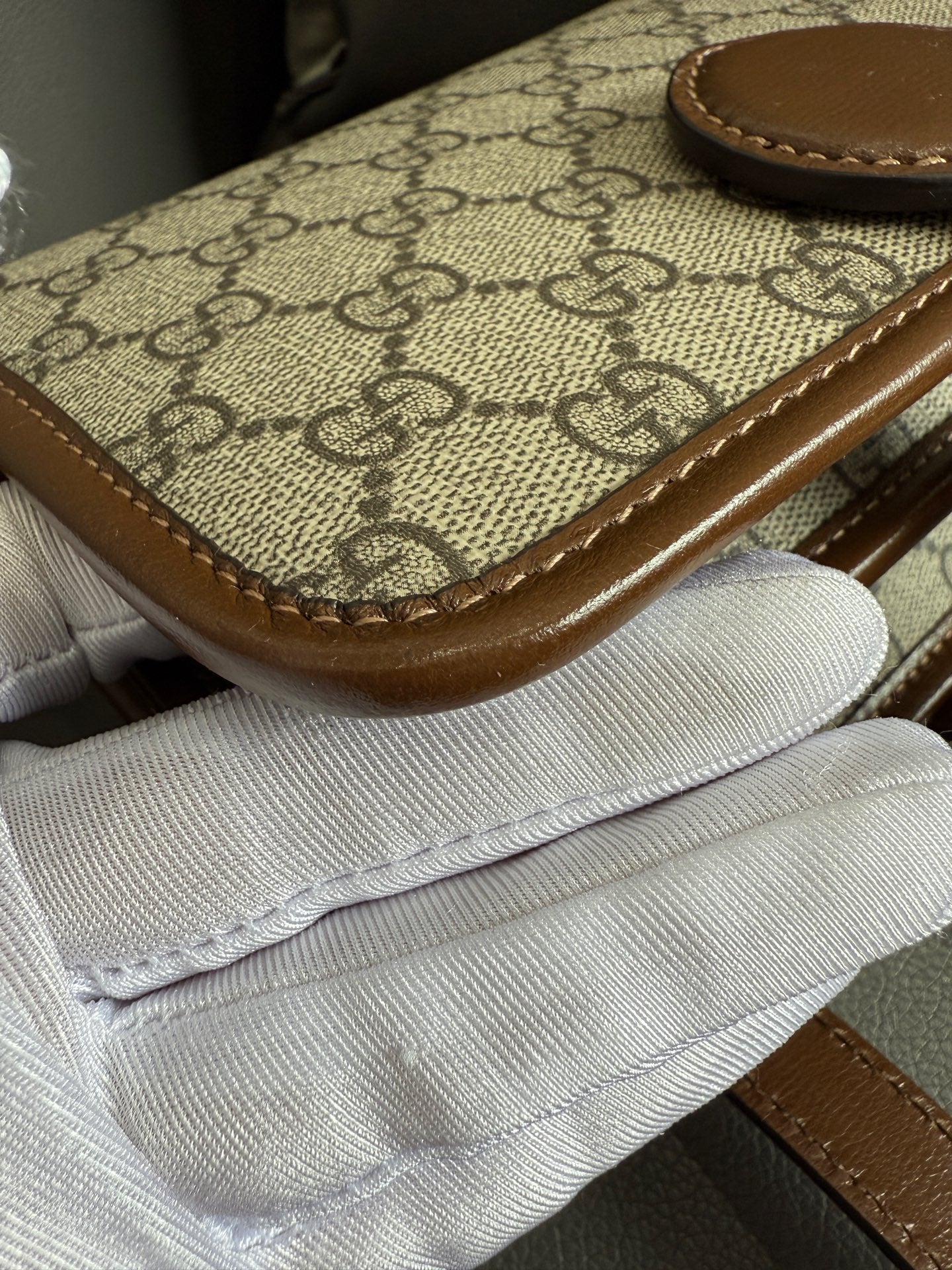 Gucci - GG Retro Mini 041 Messenger Accordion Bag - GG Supreme canvas with leather trim - Beige and Brown - (mini)