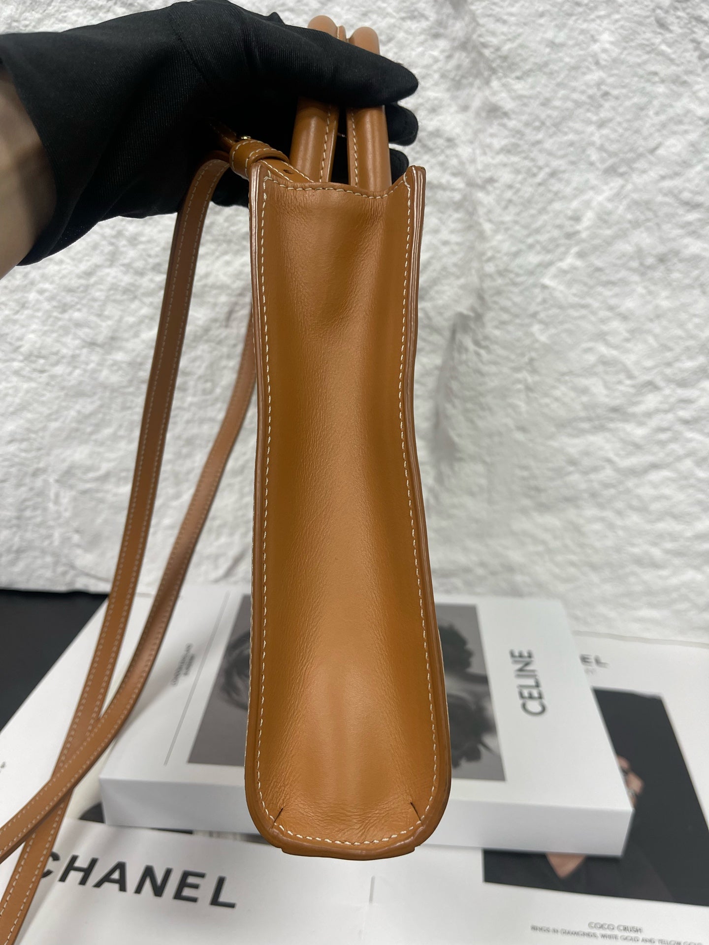 Celine - Mini Vertical Cabas - Canvas and calfskin leather - Beige and Brown - (mini)