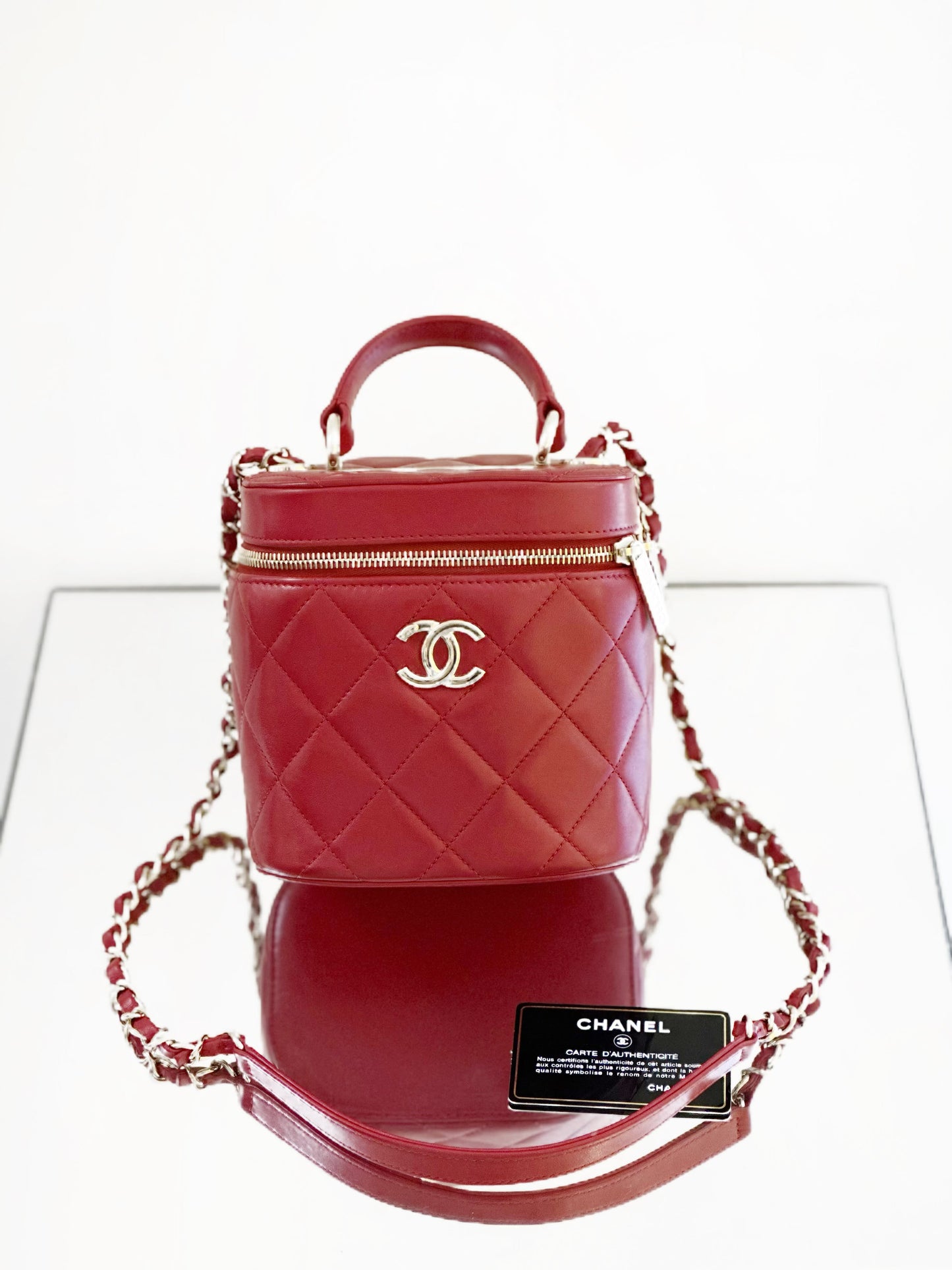 Chanel - Trendy CC Vanity Case - Lambskin leather - Red - (mini)