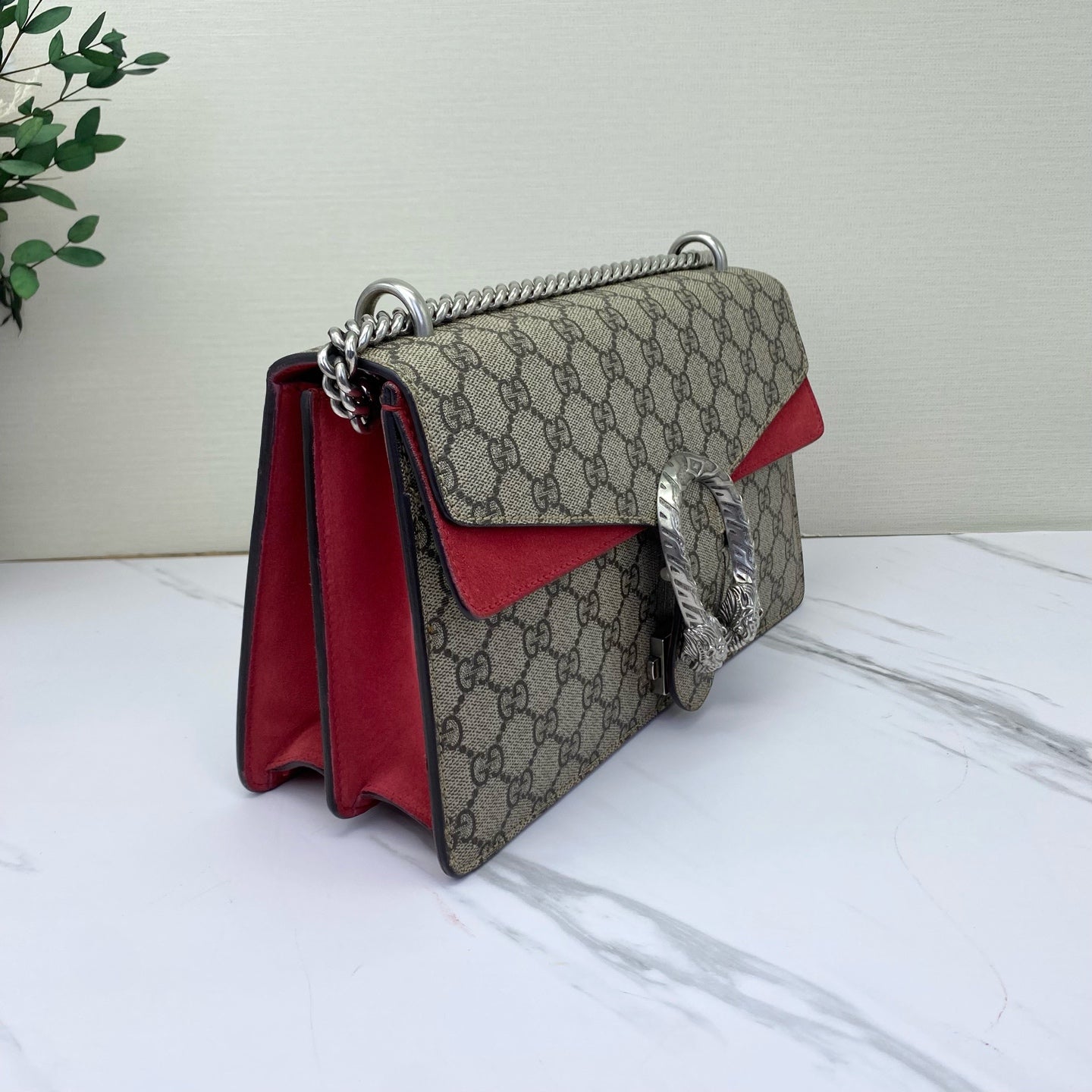 Gucci - Dionysus - GG Supreme canvas and Suede - Beige and Red - (Medium)