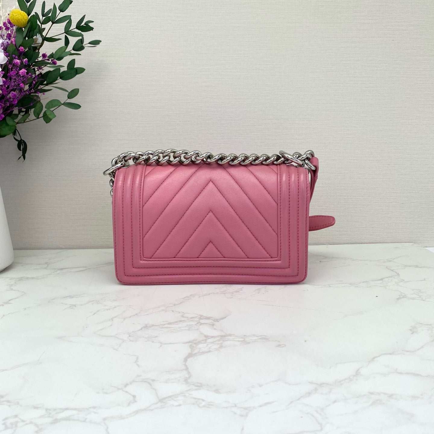 Chanel - Boy Bag Small - Calfskin leather - Pink - (Small)