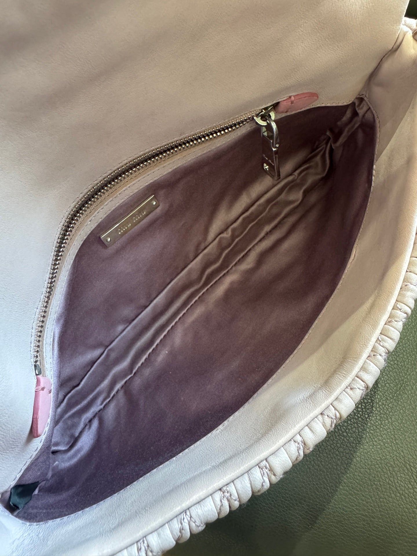 Miu Miu - Matelassé Gem Chain Bag - Leather - Pink - (medium)