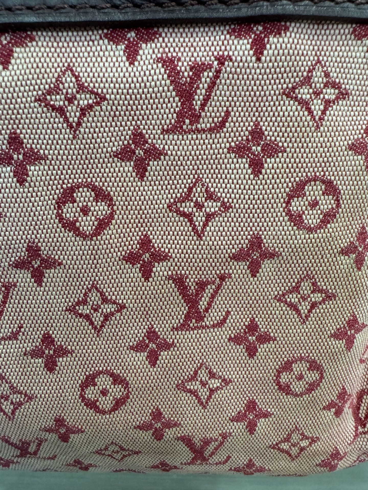 Louis Vuitton - Monogram Mini Lin Speedy Boston Bag - Denim - Jeans with leather trim - Pink - (Small)
