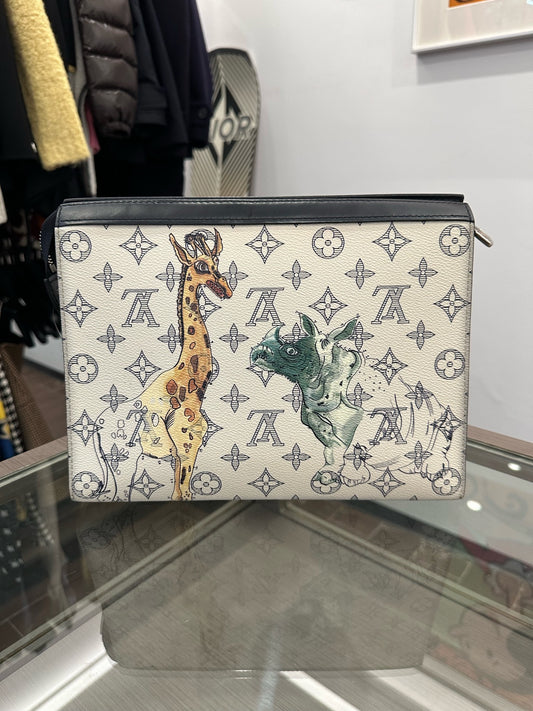 Louis Vuitton - Pochette Toiletry 27 Chapman Brothers Limited Edition - Coated canvas with leather trim - White - (Large)