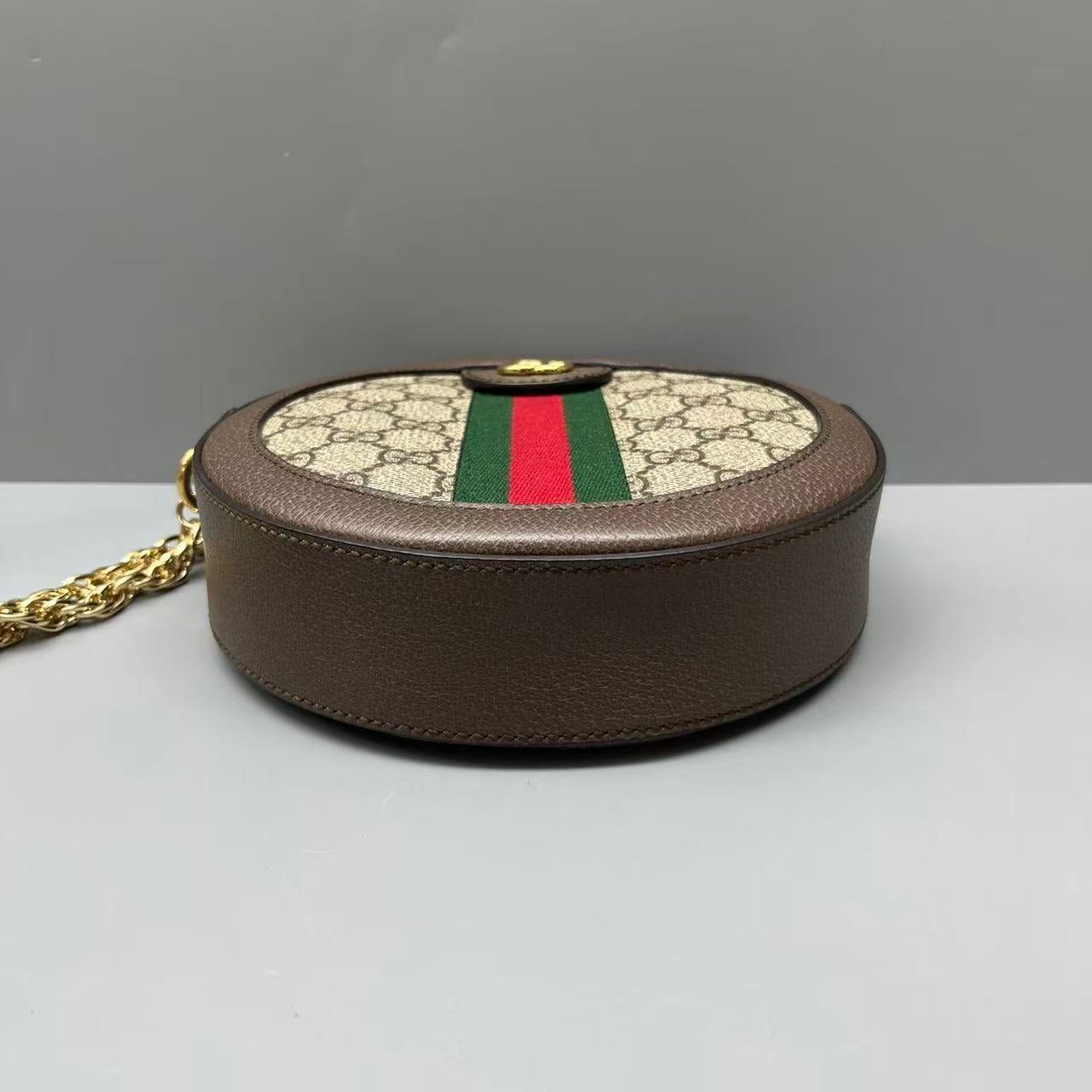 Gucci - Ophidia Round Mini Bag - Coated canvas and Leather - Brown - (mini)