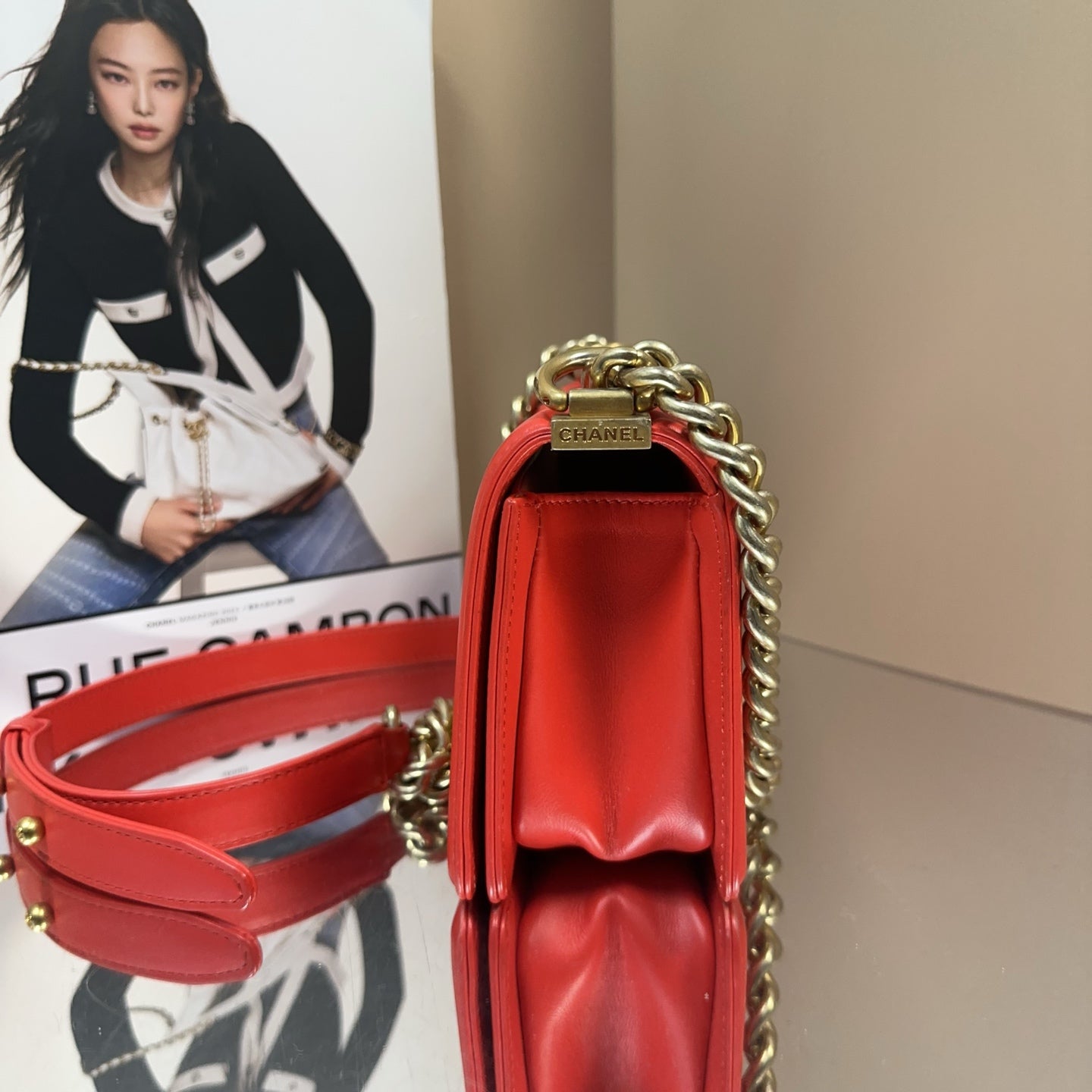 Chanel - Boy Bag - Leather - Red - (Small)