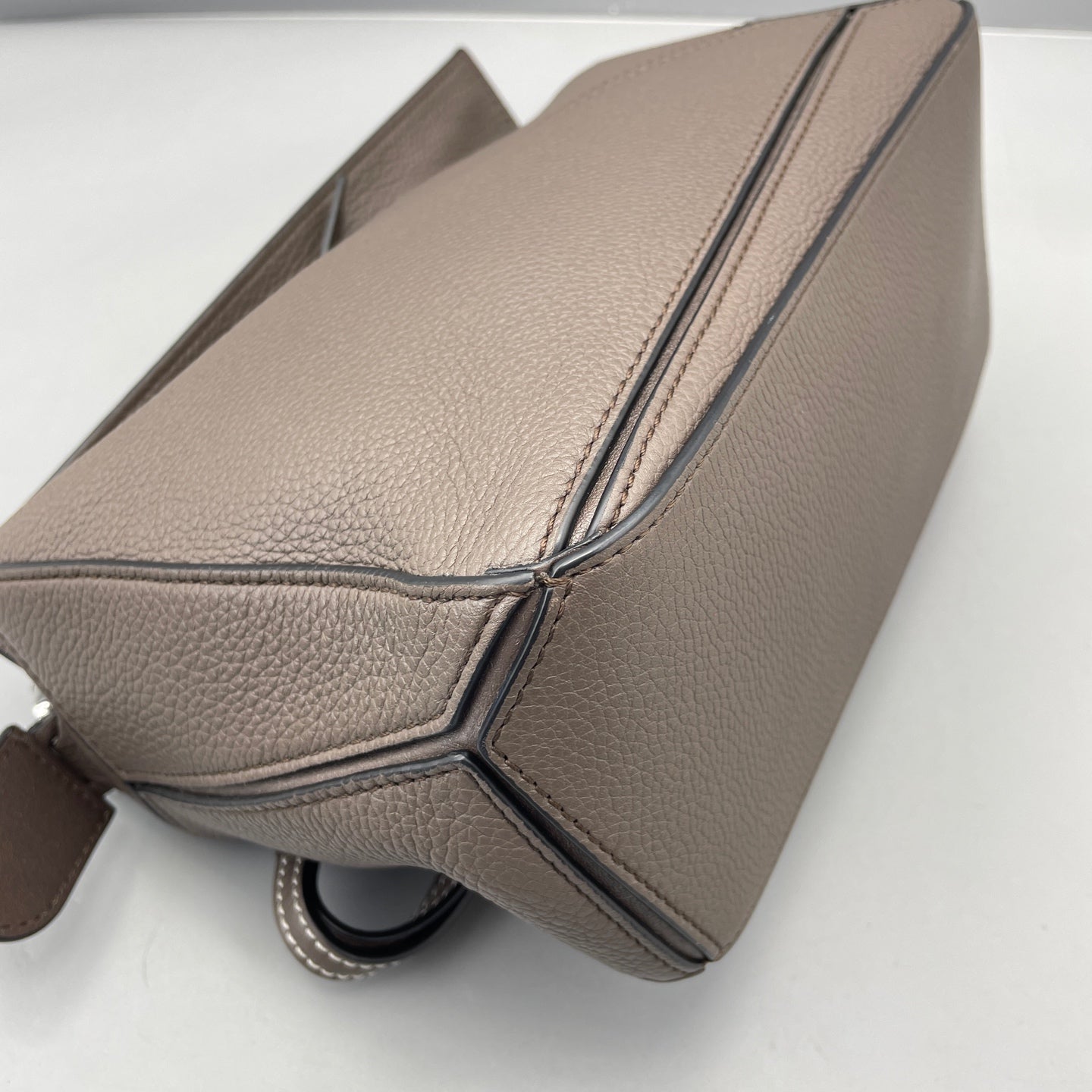 Loewe - Puzzle Small - Pebbled calfskin leather - Grey-brown - (small)