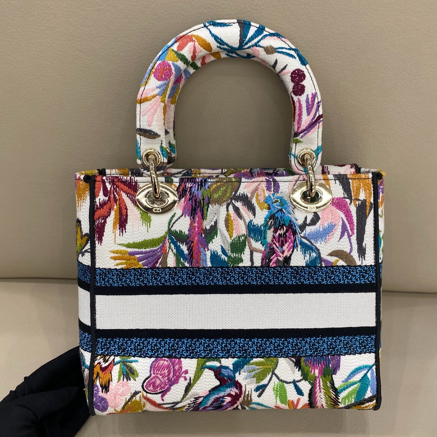 Dior - Lady Dior - Embroidered Canvas - Multicolour - (Medium)