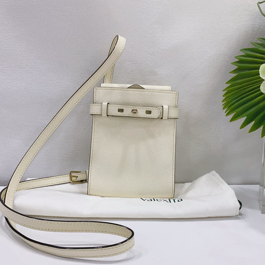 Valextra - B-Tracollina - Leather - White - (mini)