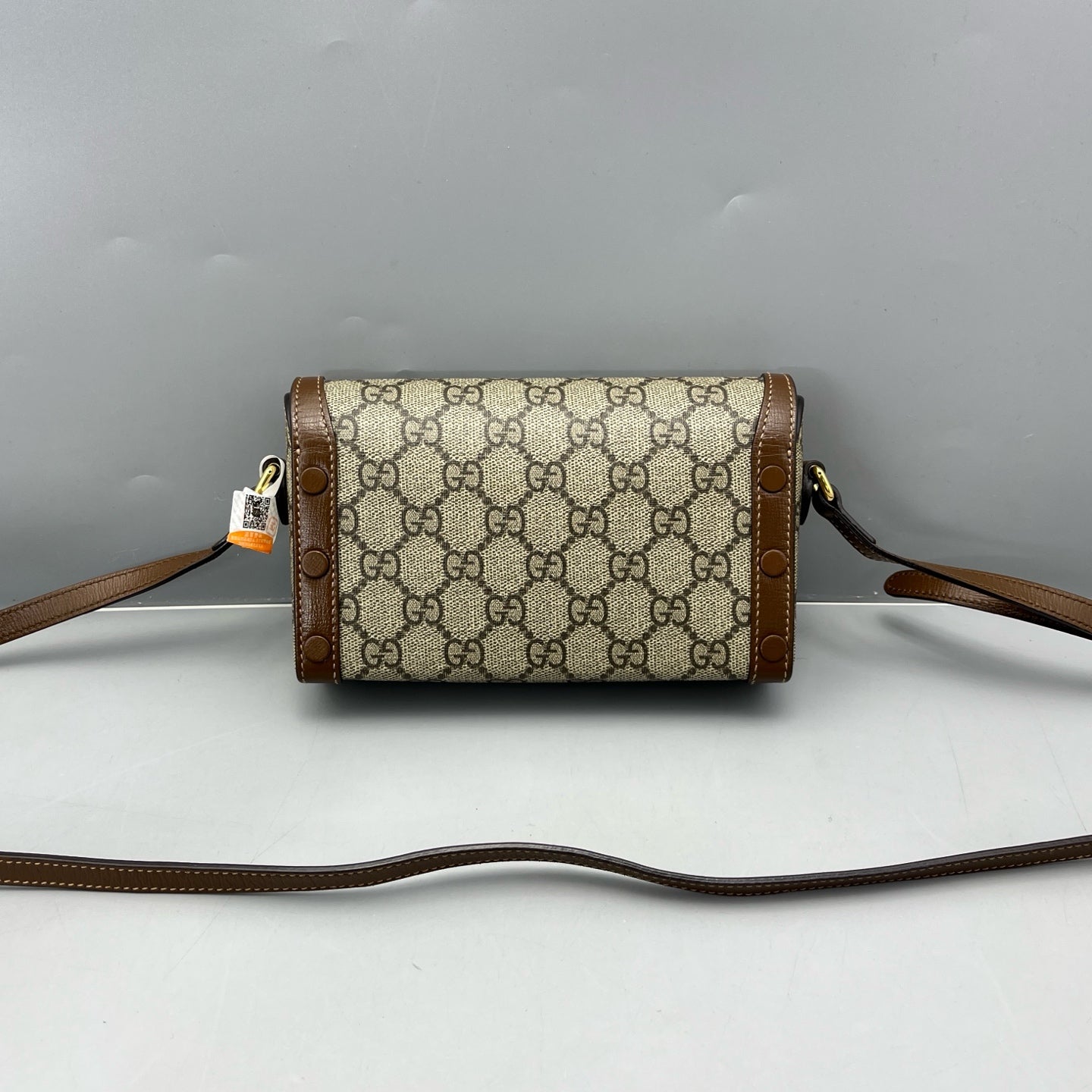 Gucci - Horsebit 1955 Camera Bag - GG Supreme canvas with leather trim - Beige and Brown - (mini)