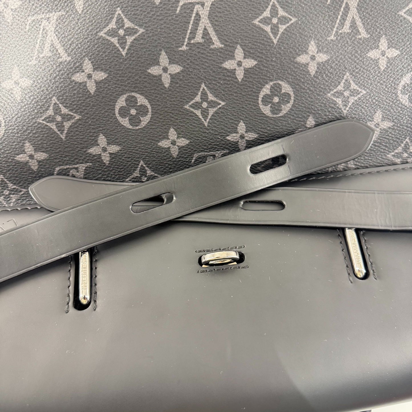 Louis Vuitton - Steamer Backpack - Monogram Eclipse coated canvas with cowhide leather trim - Black - (Large)