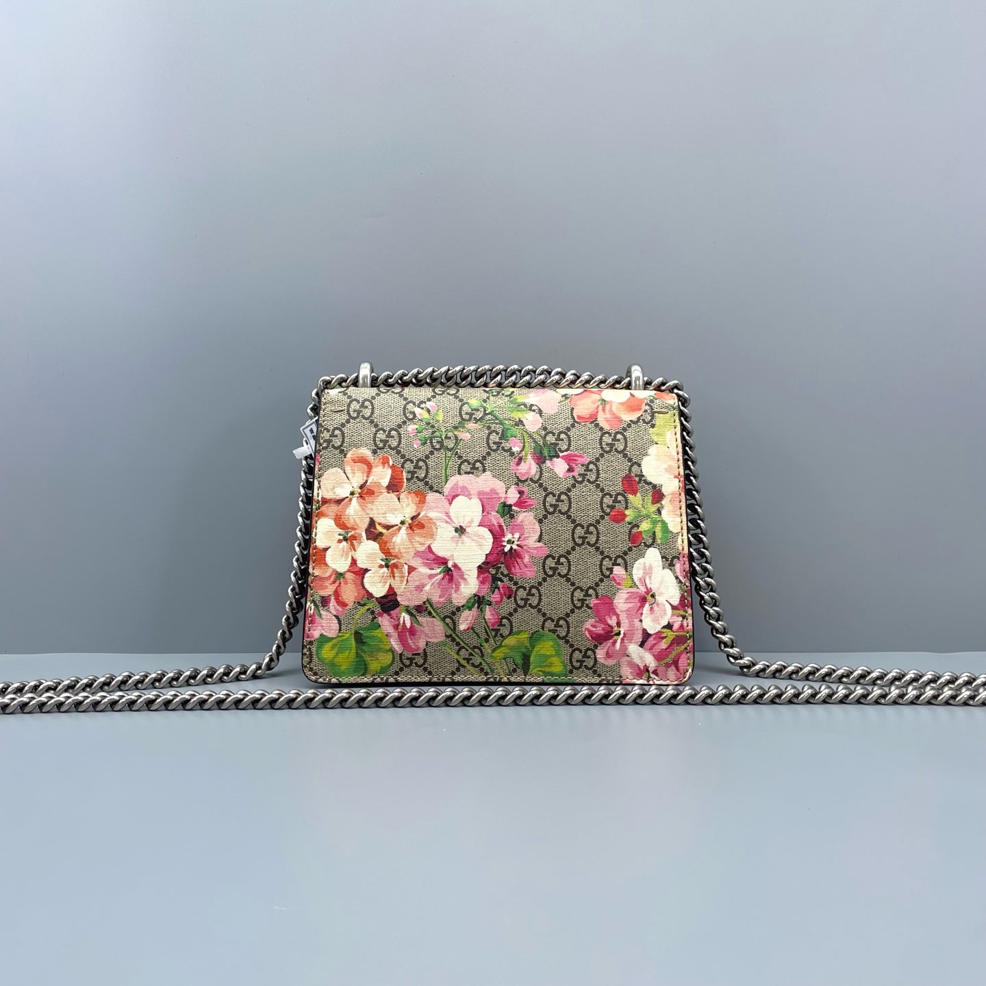 Gucci - Dionysus Floral Small Chain Bag - GG Supreme canvas, Suede, Leather trim - Multicolour, Beige, Burgundy - (small)