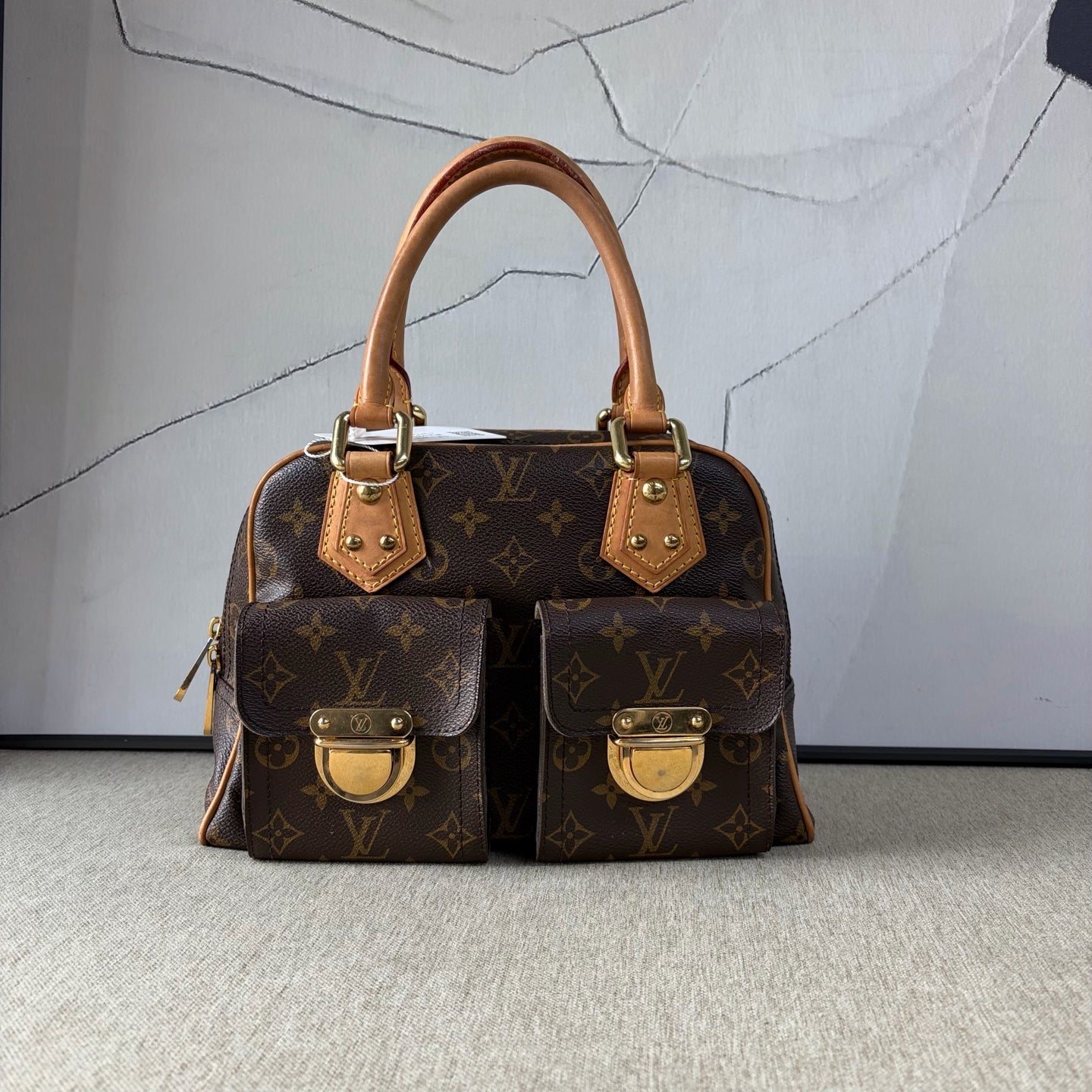 Louis Vuitton - Manhattan PM - Monogram canvas with Vachetta leather trim - Brown - (small)
