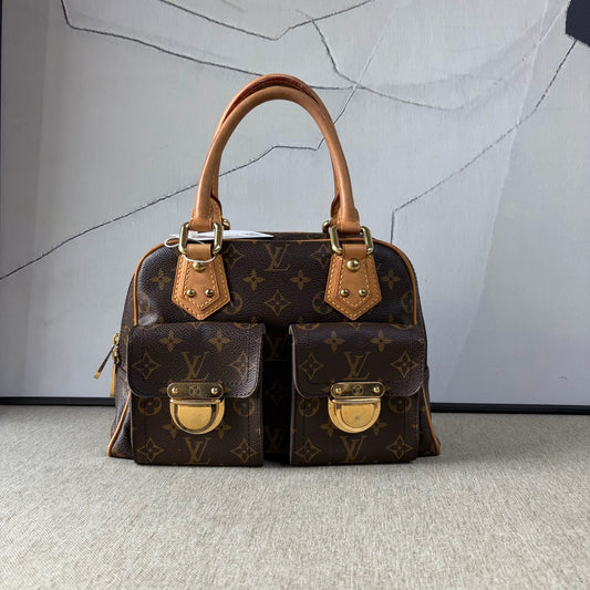 Louis Vuitton - Manhattan PM - Monogram canvas with Vachetta leather trim - Brown - (small)
