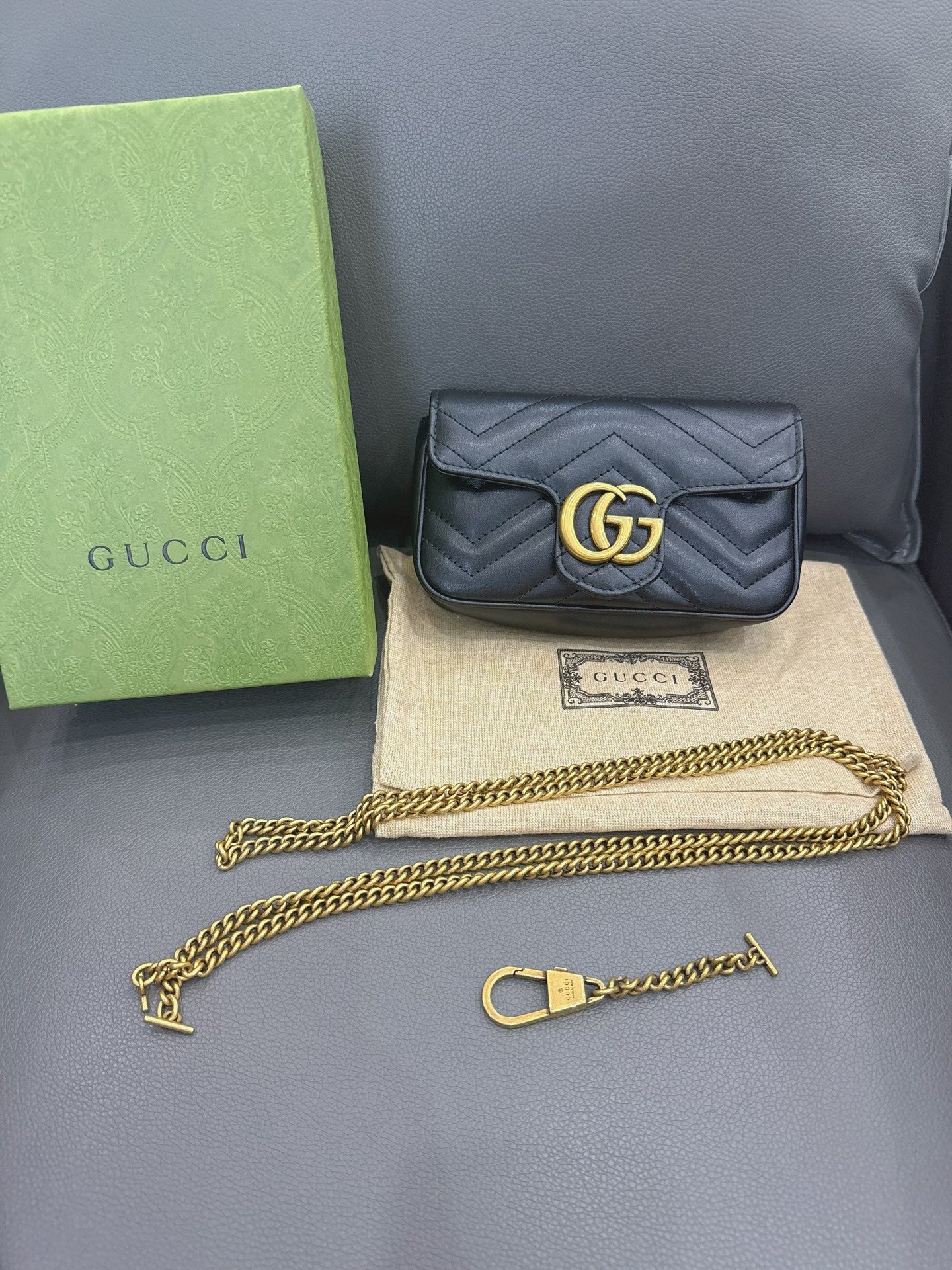 Gucci - Marmont Super Mini - Leather - Black - (mini)