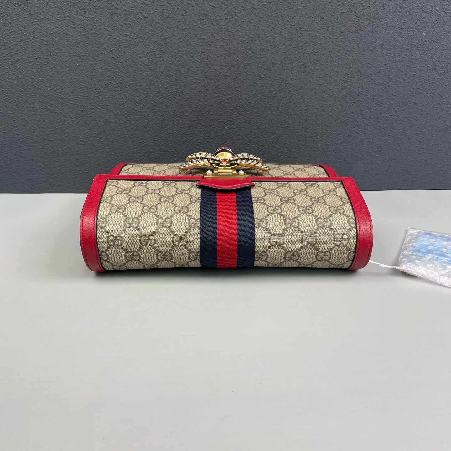 Gucci - Queen Margaret GG Supreme Shoulder Bag - GG Supreme canvas and grained leather - Multicolour - (small)