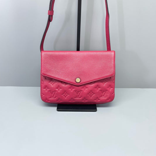 Louis Vuitton - Twice - Leather - Burgundy - (Small)