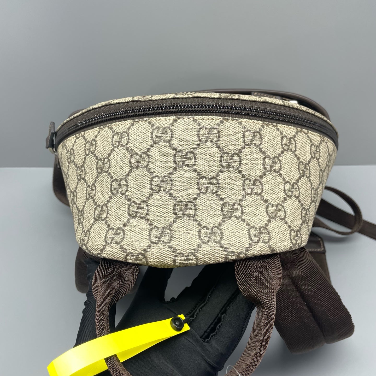 Gucci - GG Supreme Small Backpack - Coated canvas with leather trim and textile straps - Beige - (Small)