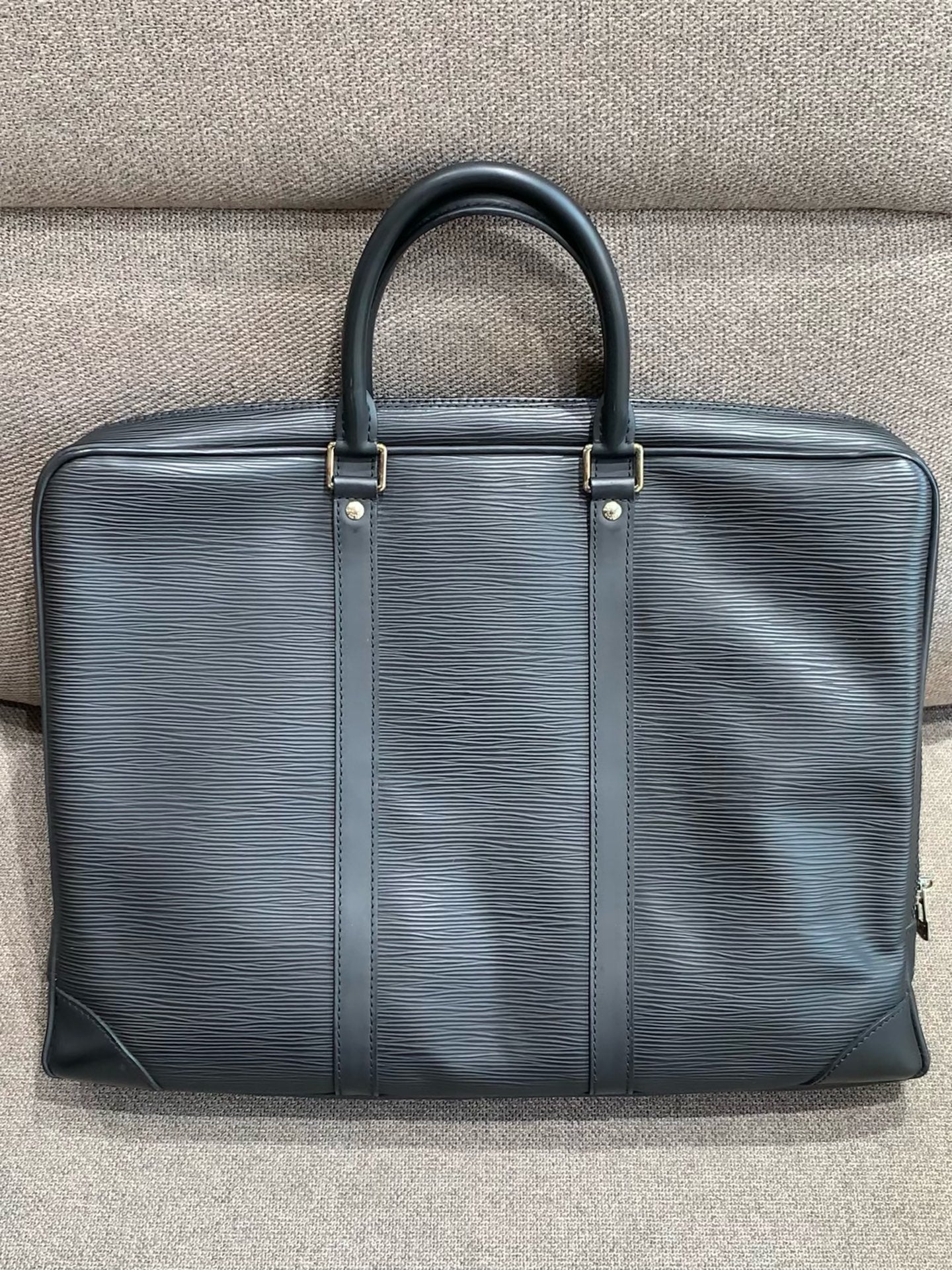 Louis Vuitton - Porte-Documents Briefcase - Leather - Black - (Medium)